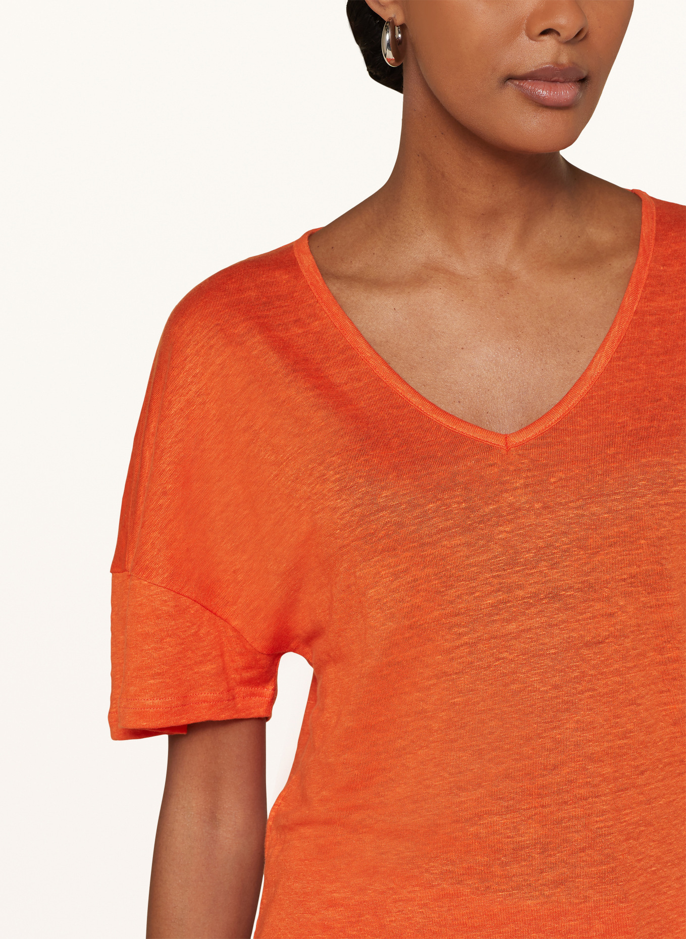 LUISA CERANO T-Shirt aus Leinen, Farbe: ORANGE (Bild 4)