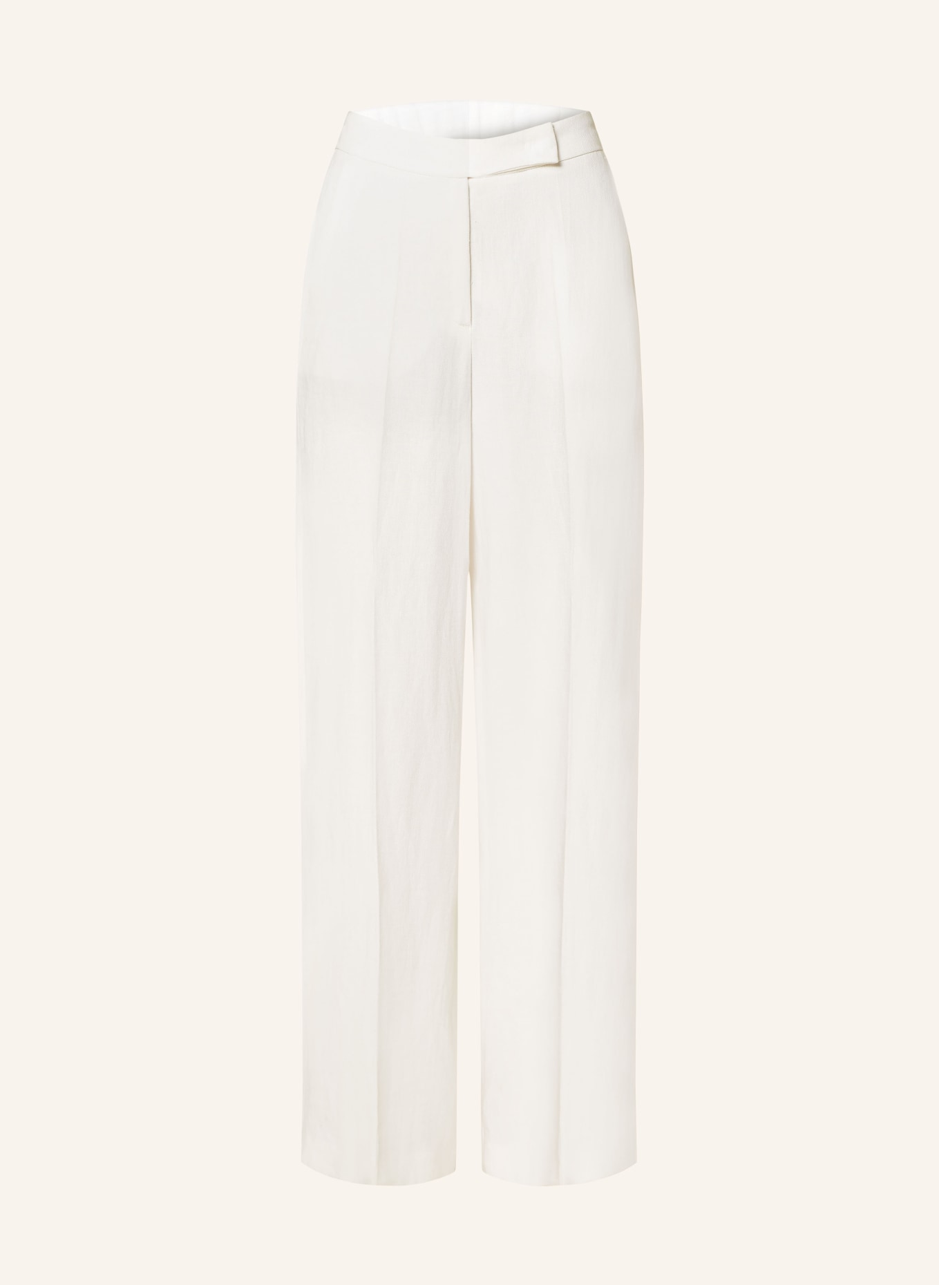 LUISA CERANO Wide leg trousers made of linen, Color: WHITE (Image 1)