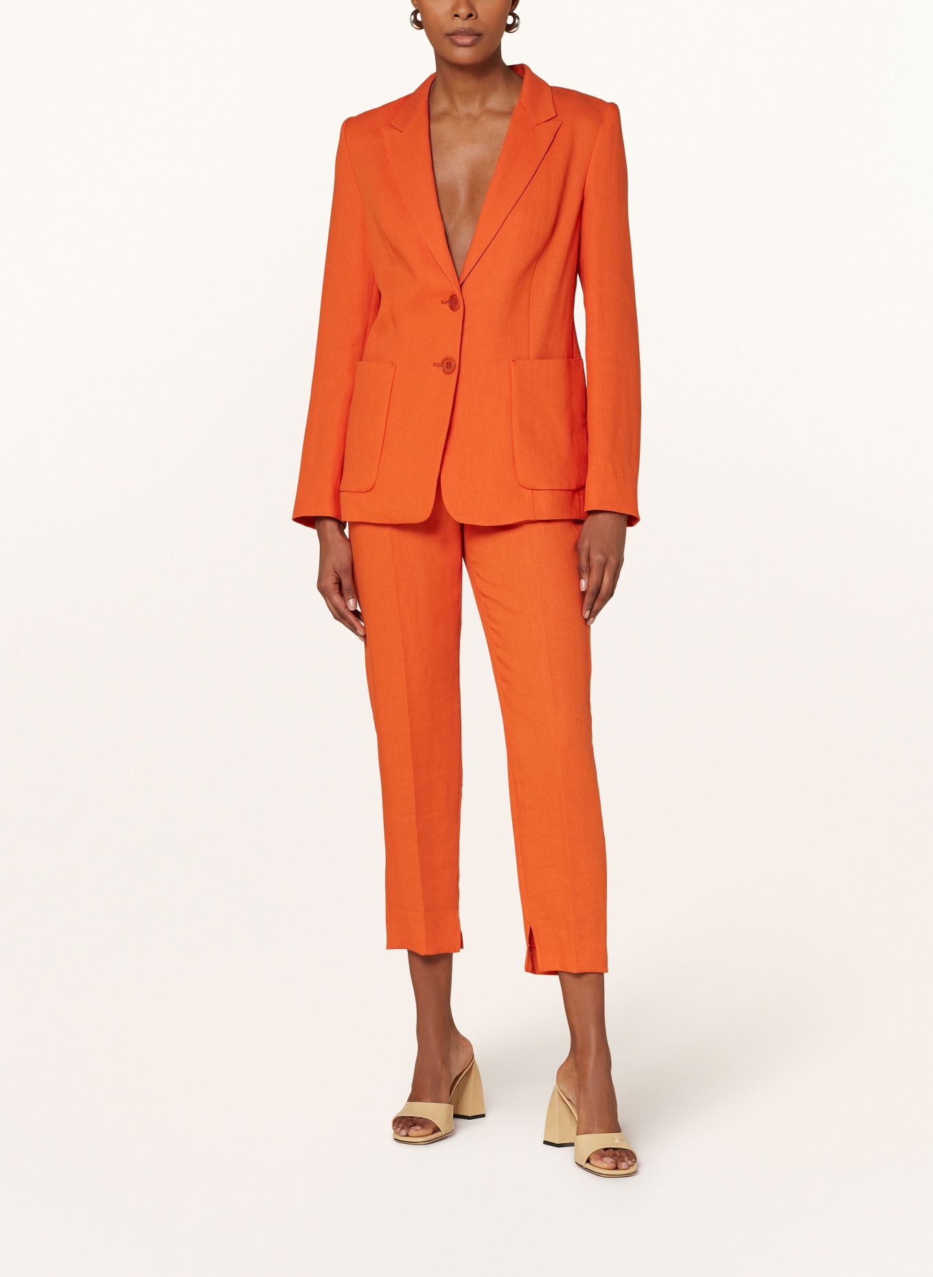 LUISA CERANO Blazer with linen, Color: ORANGE (Image 2)