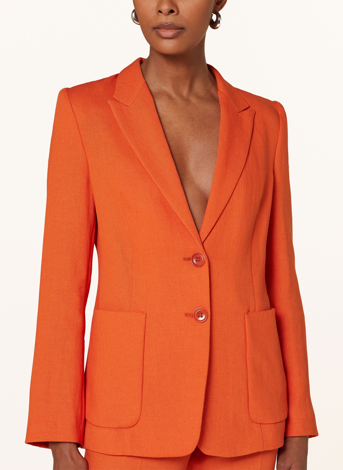 LUISA CERANO Blazer with linen, Color: ORANGE (Image 4)