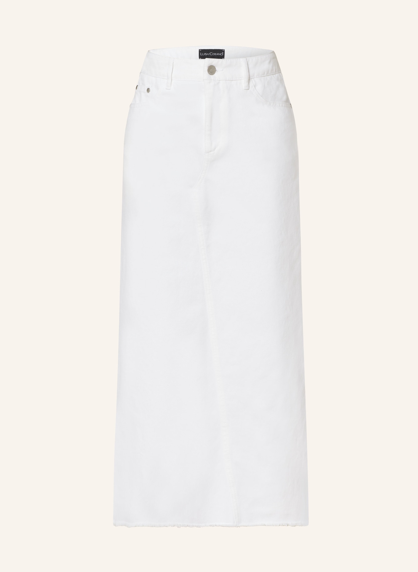 LUISA CERANO Denim skirt, Color: 100 bleached white (Image 1)