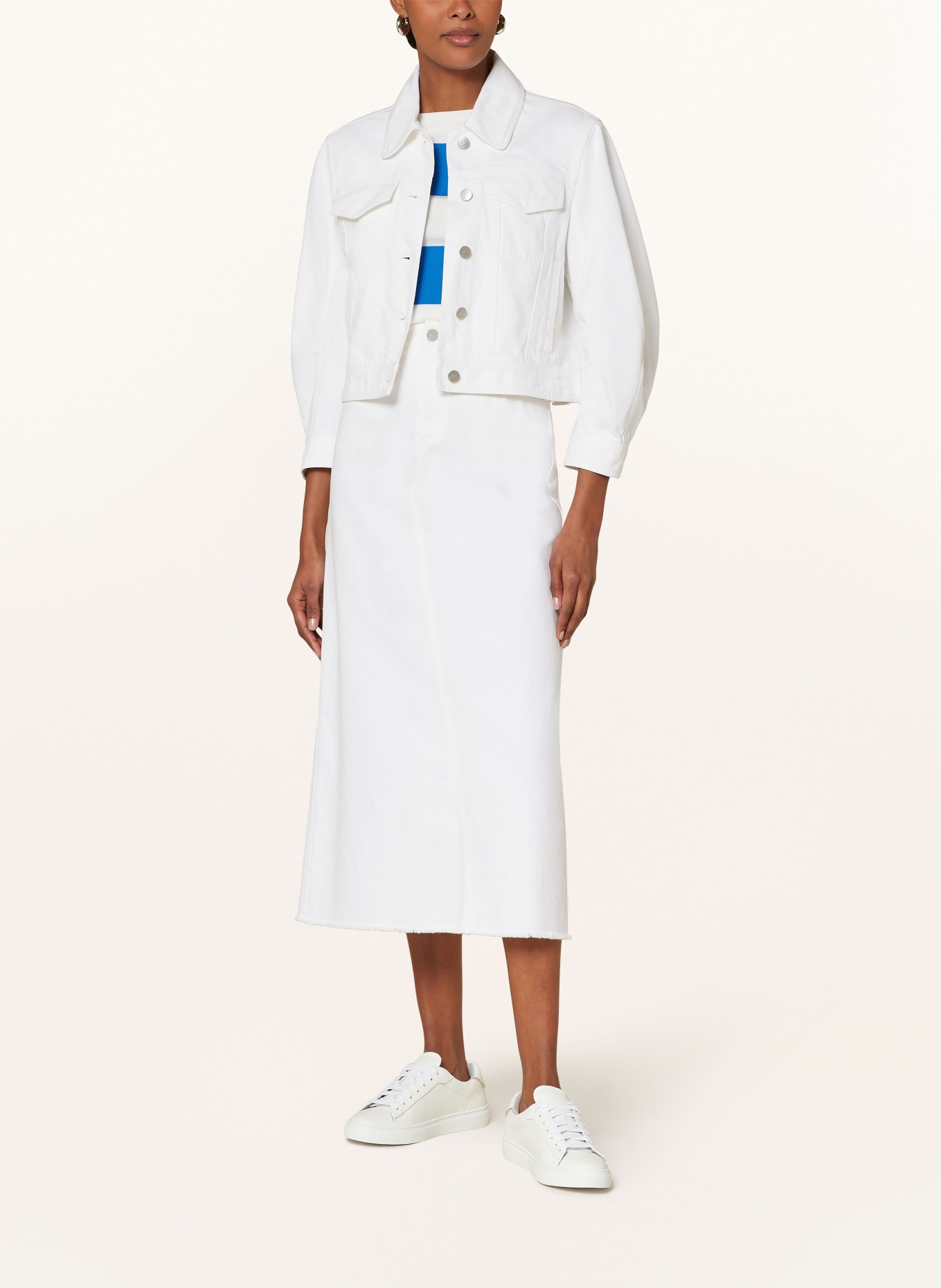 LUISA CERANO Denim skirt, Color: 100 bleached white (Image 2)