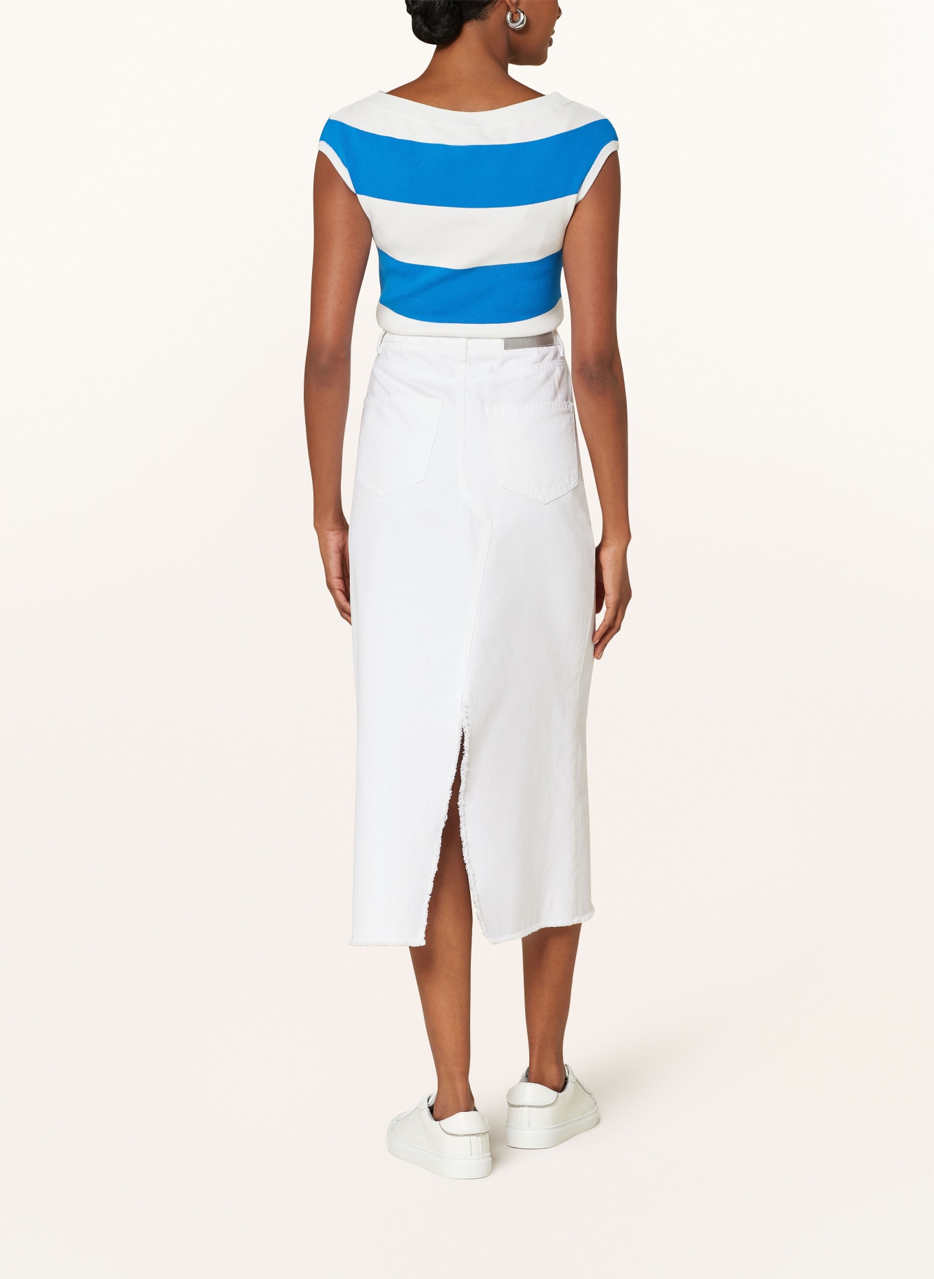 LUISA CERANO Denim skirt, Color: 100 bleached white (Image 3)
