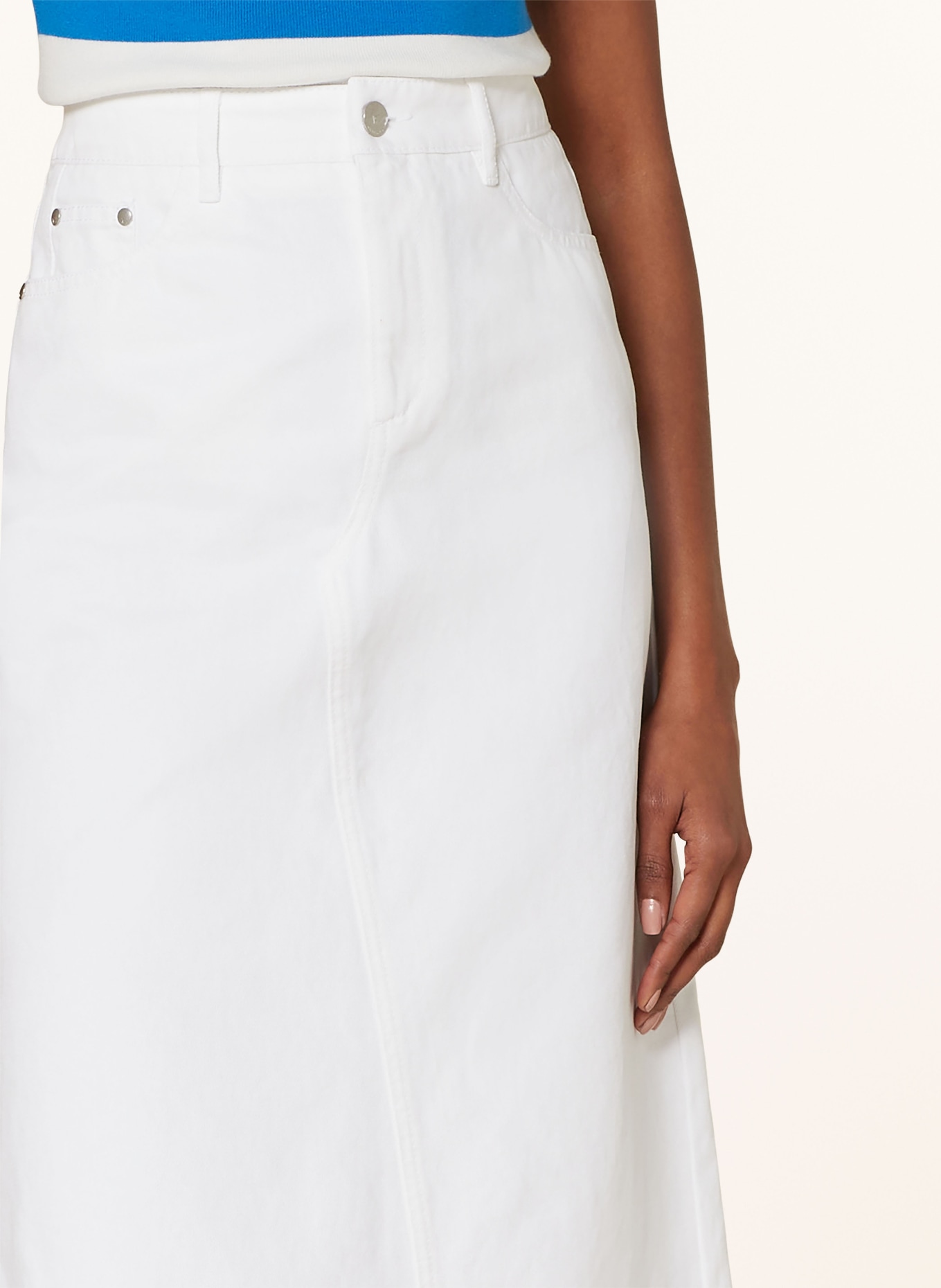 LUISA CERANO Spódnica jeansowa, Kolor: 100 bleached white (Obrazek 4)