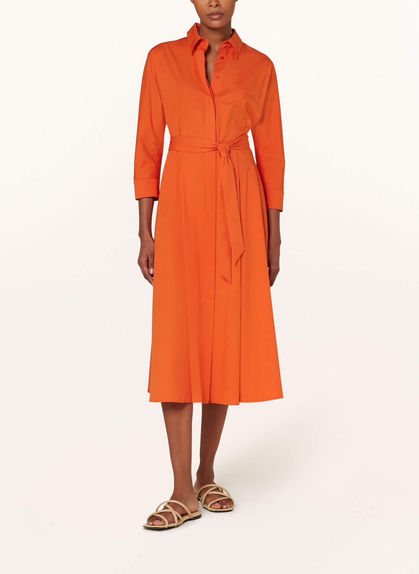 LUISA CERANO Shirt dress with 3/4 sleeves, Color: ORANGE (Image 2)