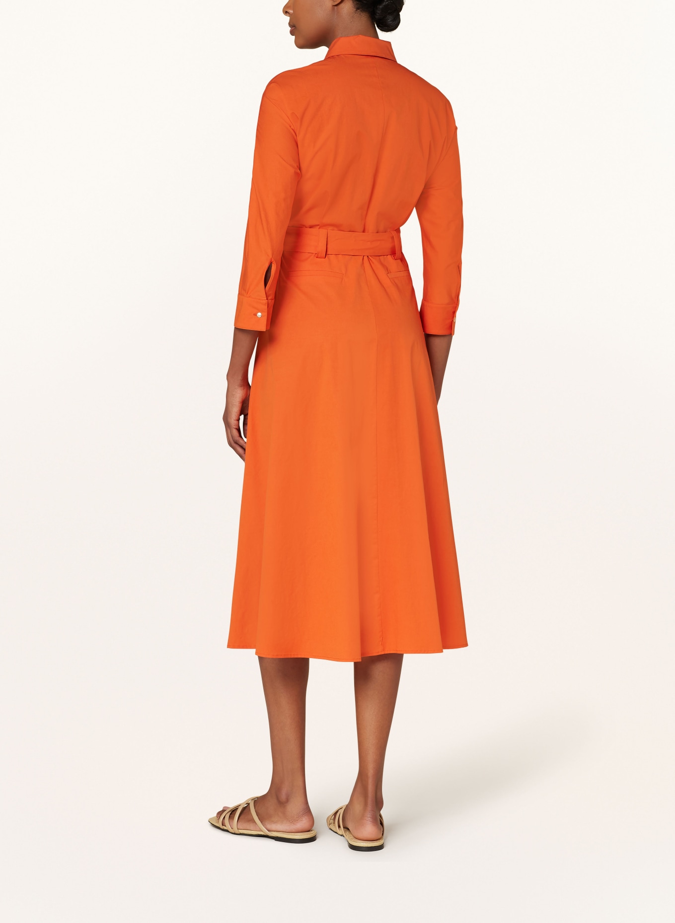 LUISA CERANO Hemdblusenkleid mit 3/4-Arm, Farbe: ORANGE (Bild 3)