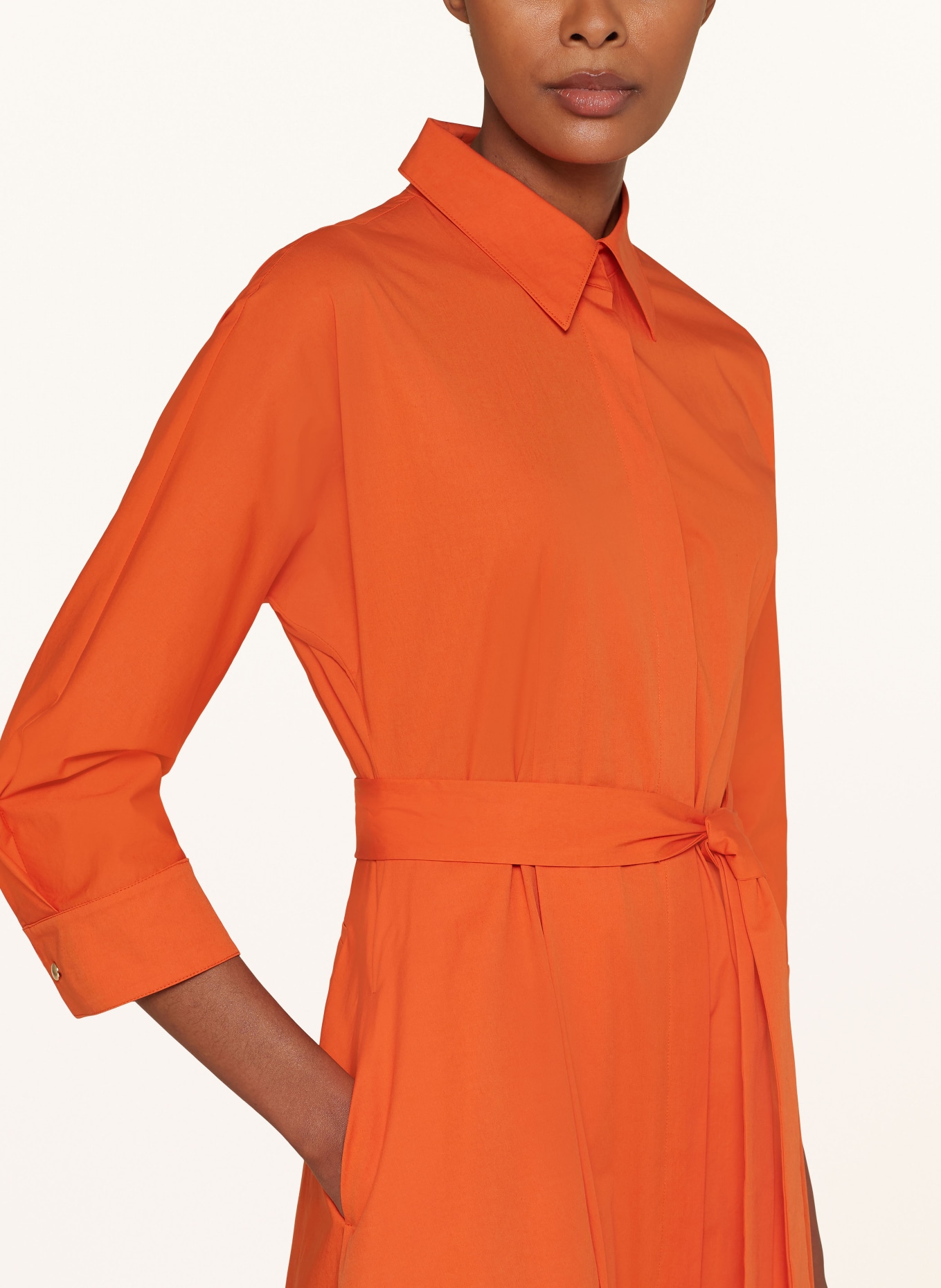 LUISA CERANO Hemdblusenkleid mit 3/4-Arm, Farbe: ORANGE (Bild 4)