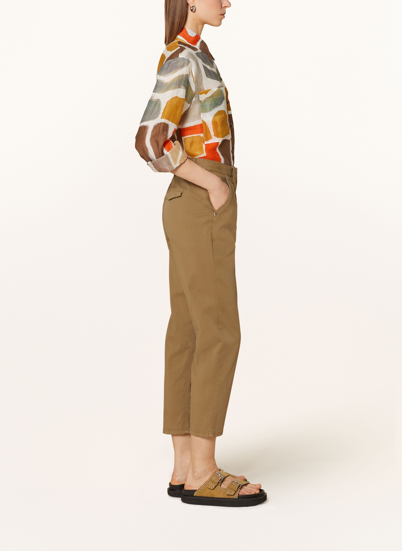 LUISA CERANO 7/8 pants, Color: KHAKI (Image 4)