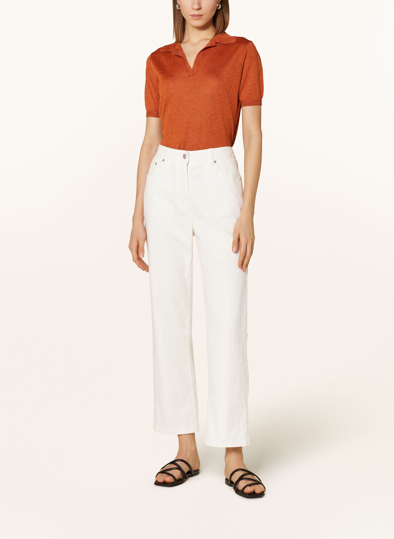LUISA CERANO Straight jeans, Color: WHITE (Image 2)