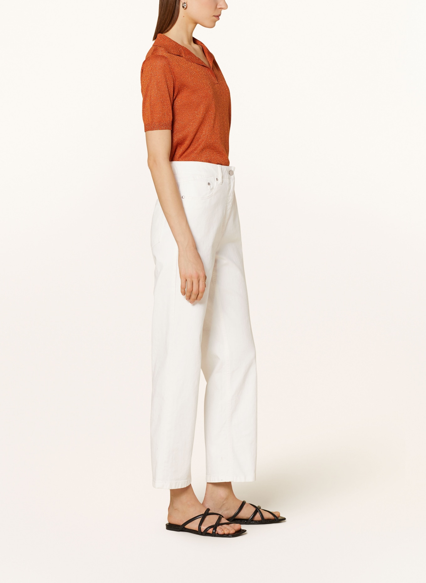 LUISA CERANO Straight jeans, Color: WHITE (Image 4)