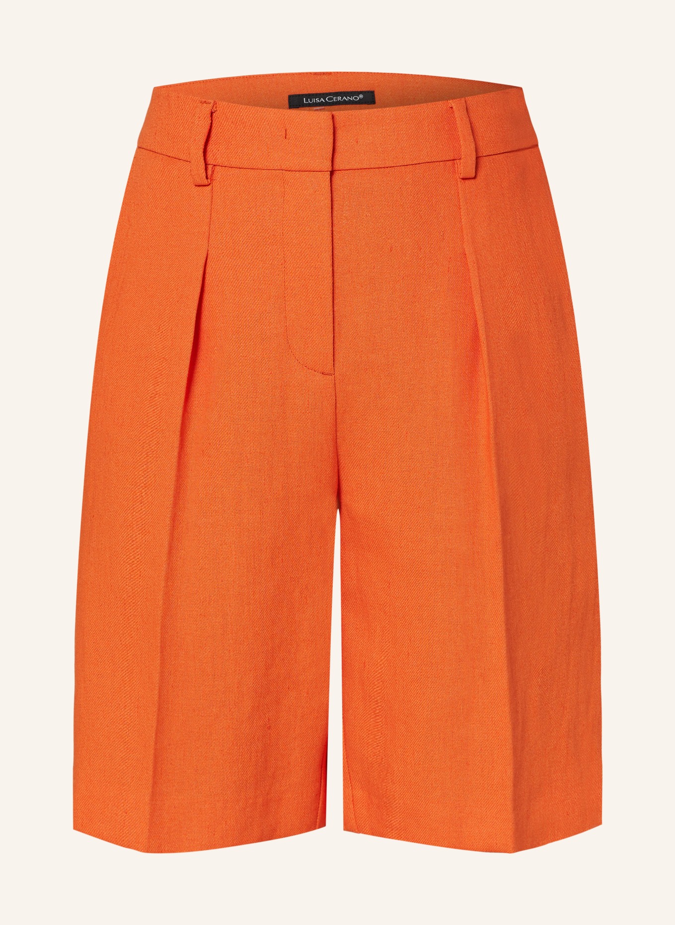 LUISA CERANO Linen shorts, Color: ORANGE (Image 1)