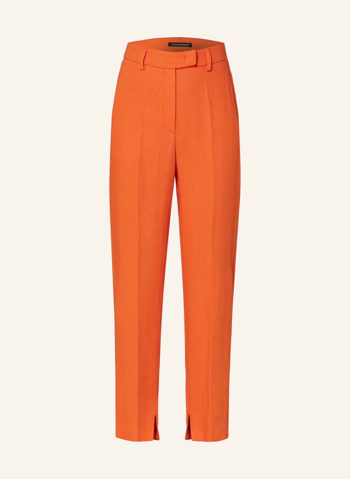 LUISA CERANO Trousers with linen, Color: ORANGE (Image 1)