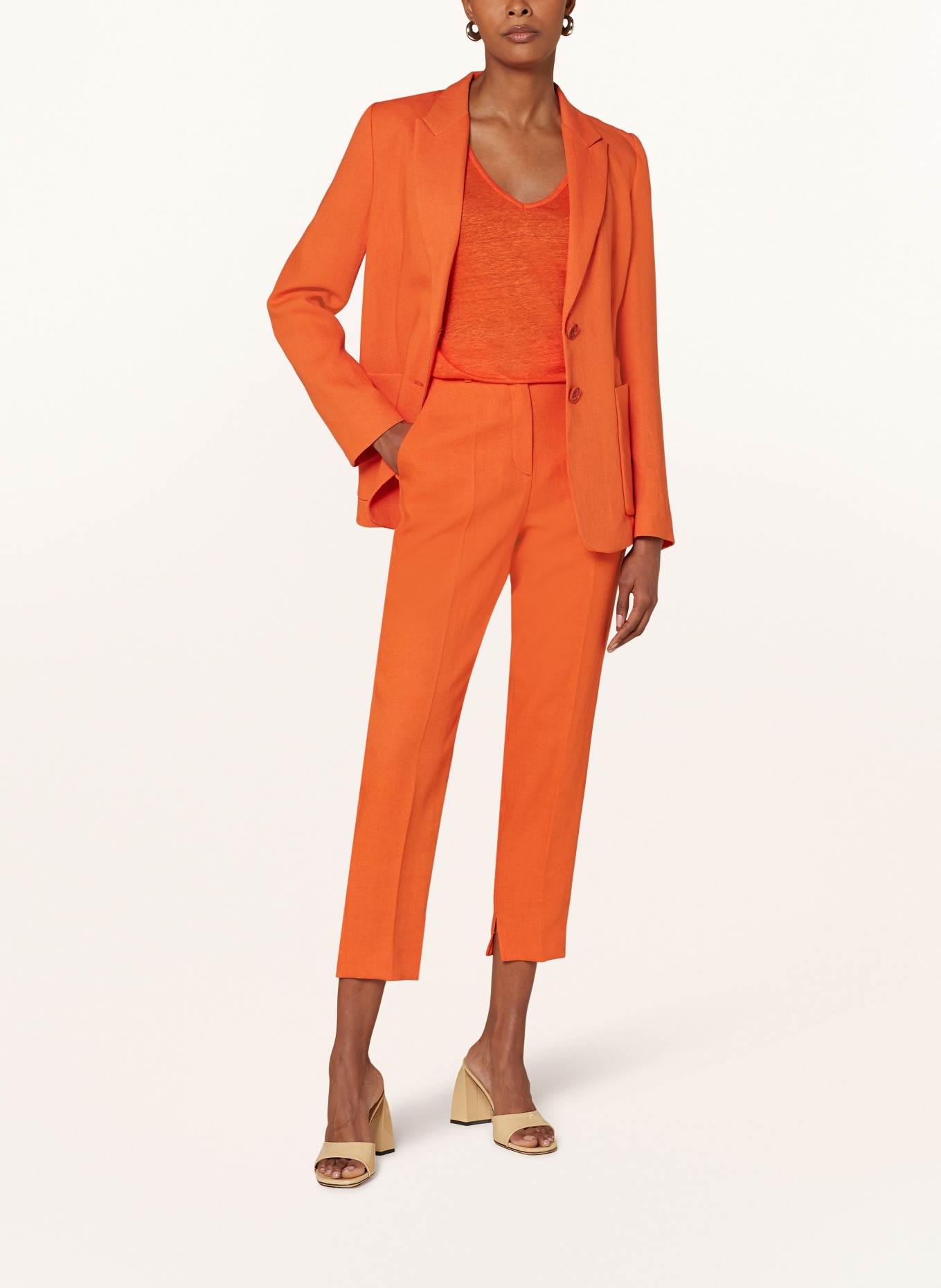 LUISA CERANO Trousers with linen, Color: ORANGE (Image 2)