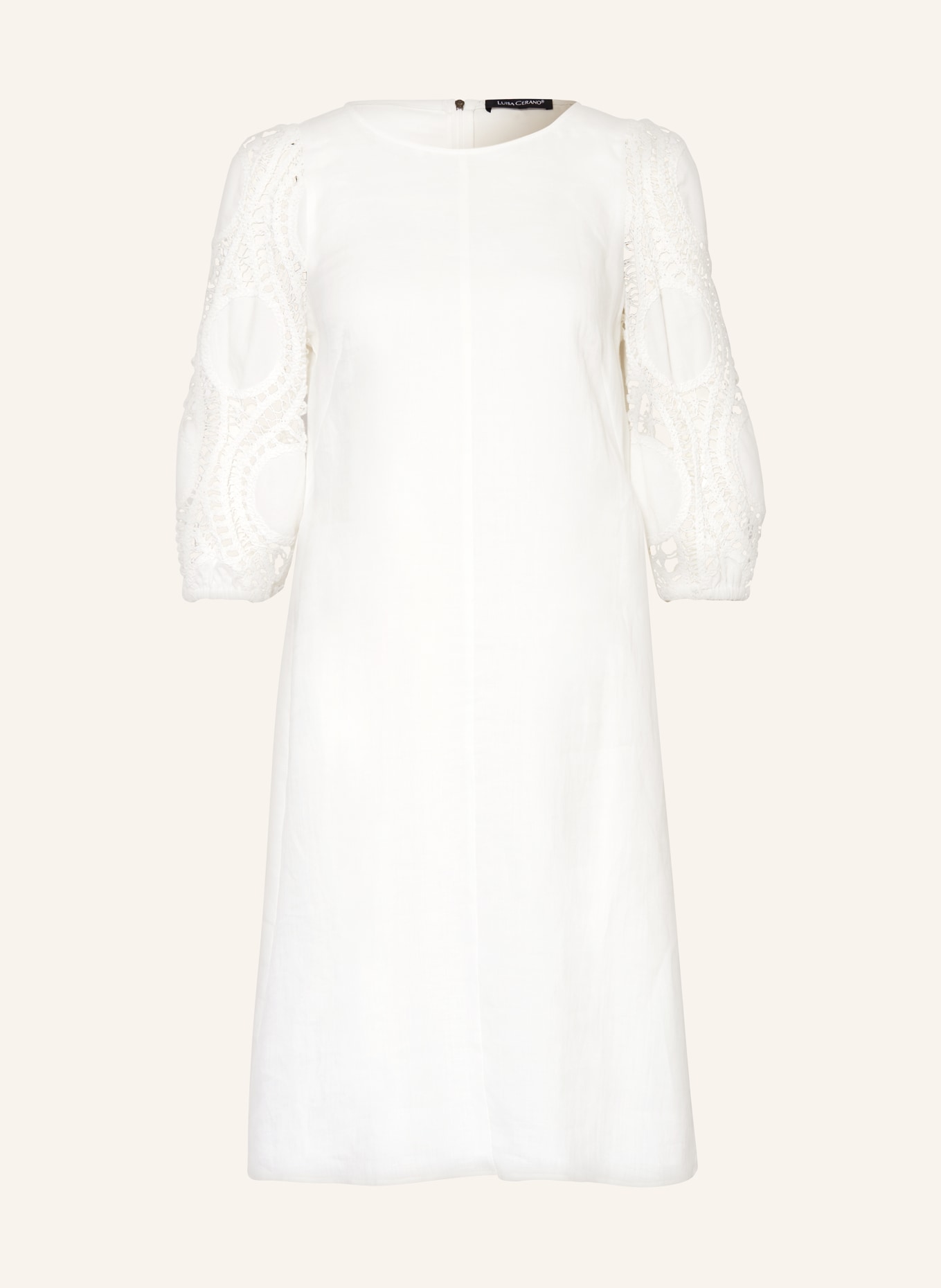 LUISA CERANO Dress with 3/4 sleeves, Color: WHITE (Image 1)