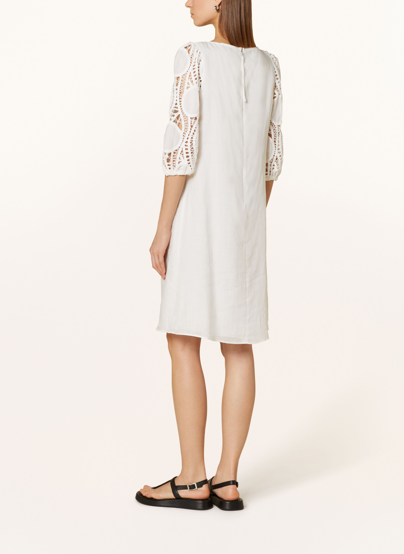 LUISA CERANO Dress with 3/4 sleeves, Color: WHITE (Image 3)
