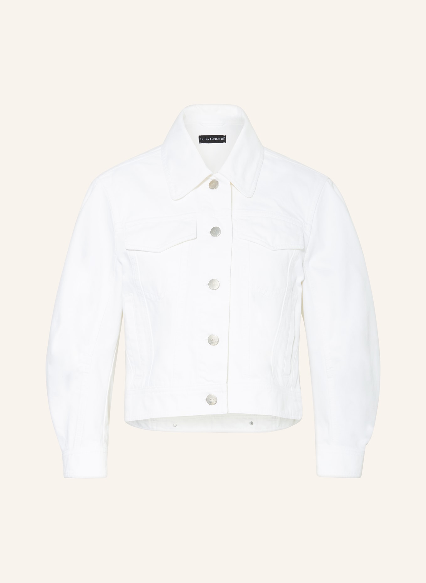 LUISA CERANO Denim jacket, Color: WHITE (Image 1)