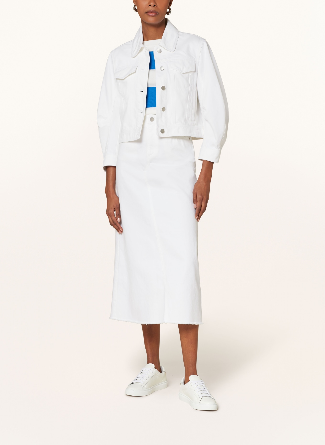 LUISA CERANO Denim jacket, Color: WHITE (Image 2)