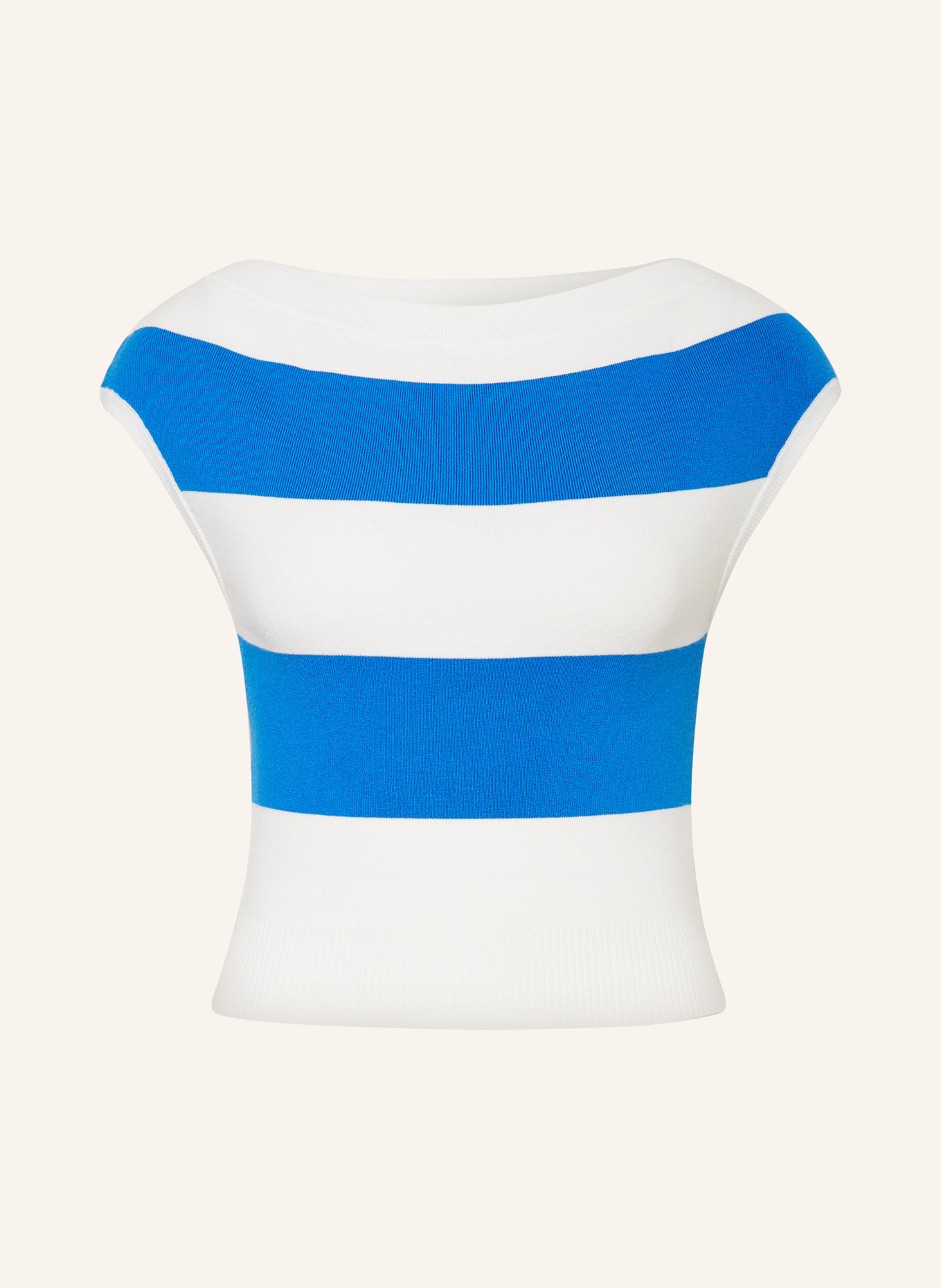 LUISA CERANO Sweater vest, Color: WHITE/ BLUE (Image 1)