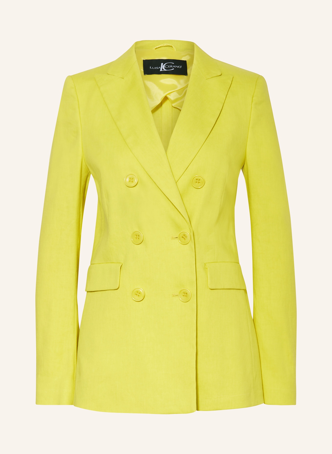 LUISA CERANO Blazer with linen, Color: YELLOW (Image 1)