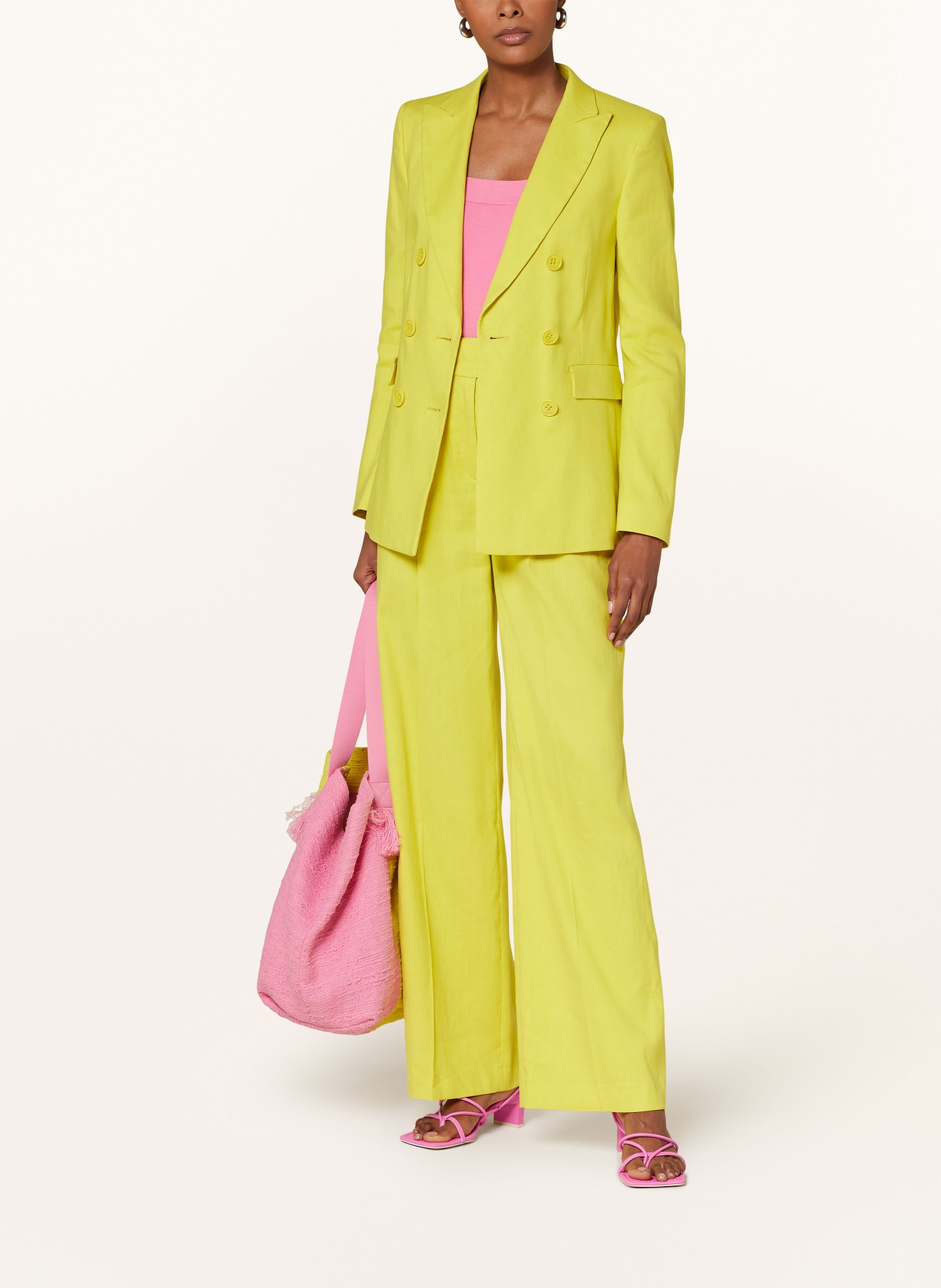 LUISA CERANO Blazer with linen, Color: YELLOW (Image 2)
