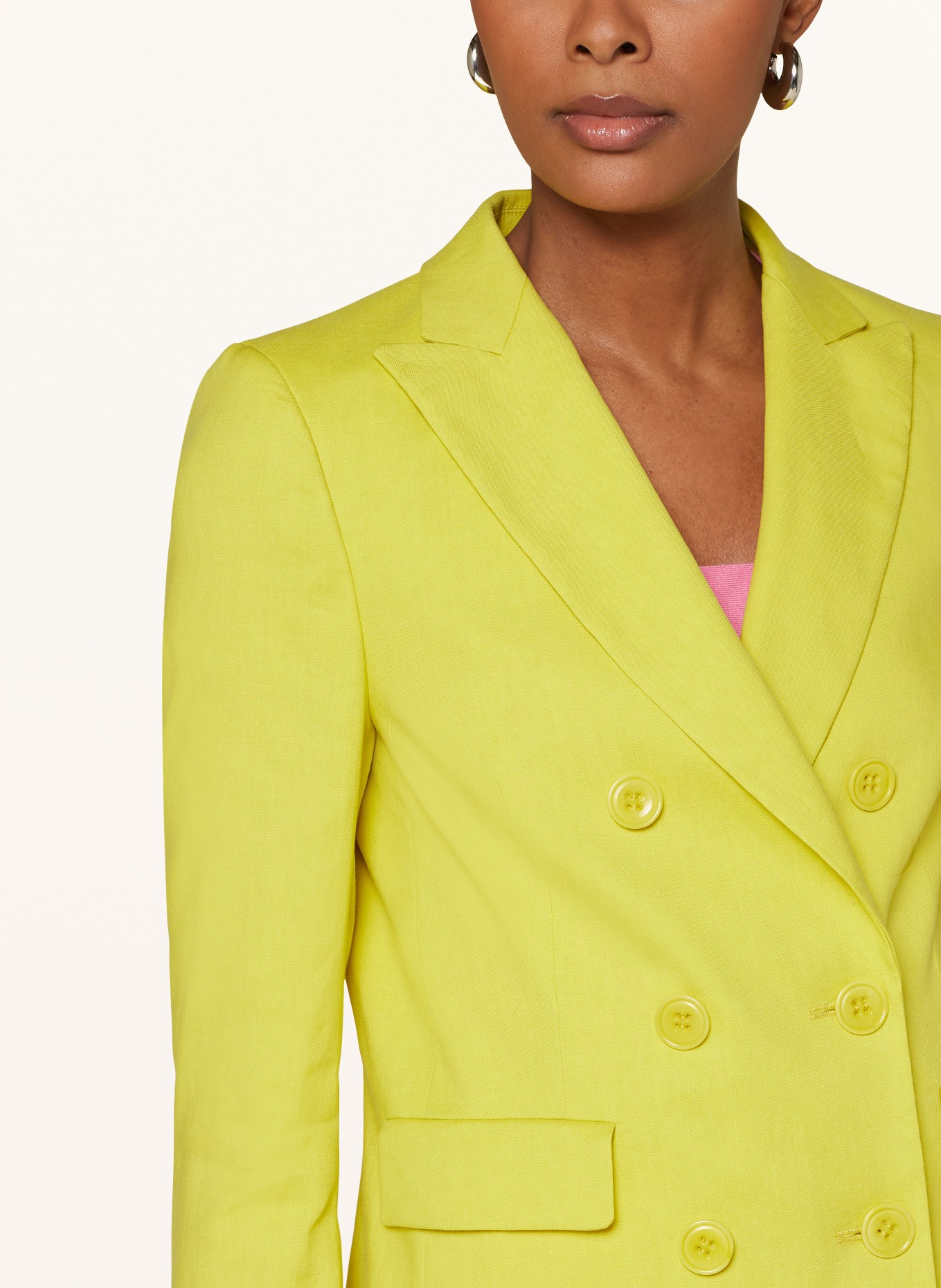 LUISA CERANO Blazer with linen, Color: YELLOW (Image 4)