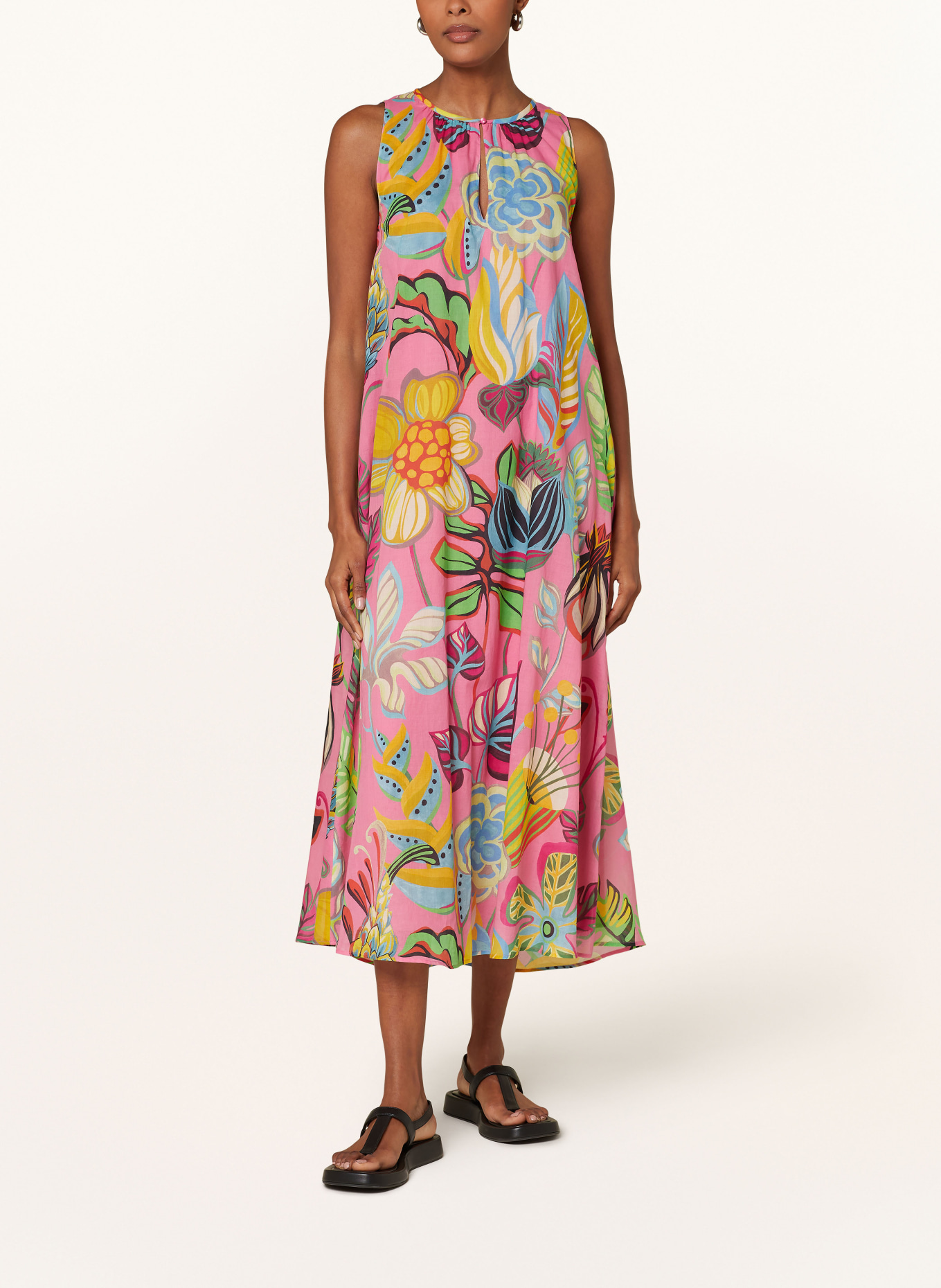 LUISA CERANO Kleid, Farbe: PINK/ BLAU/ GELB (Bild 2)