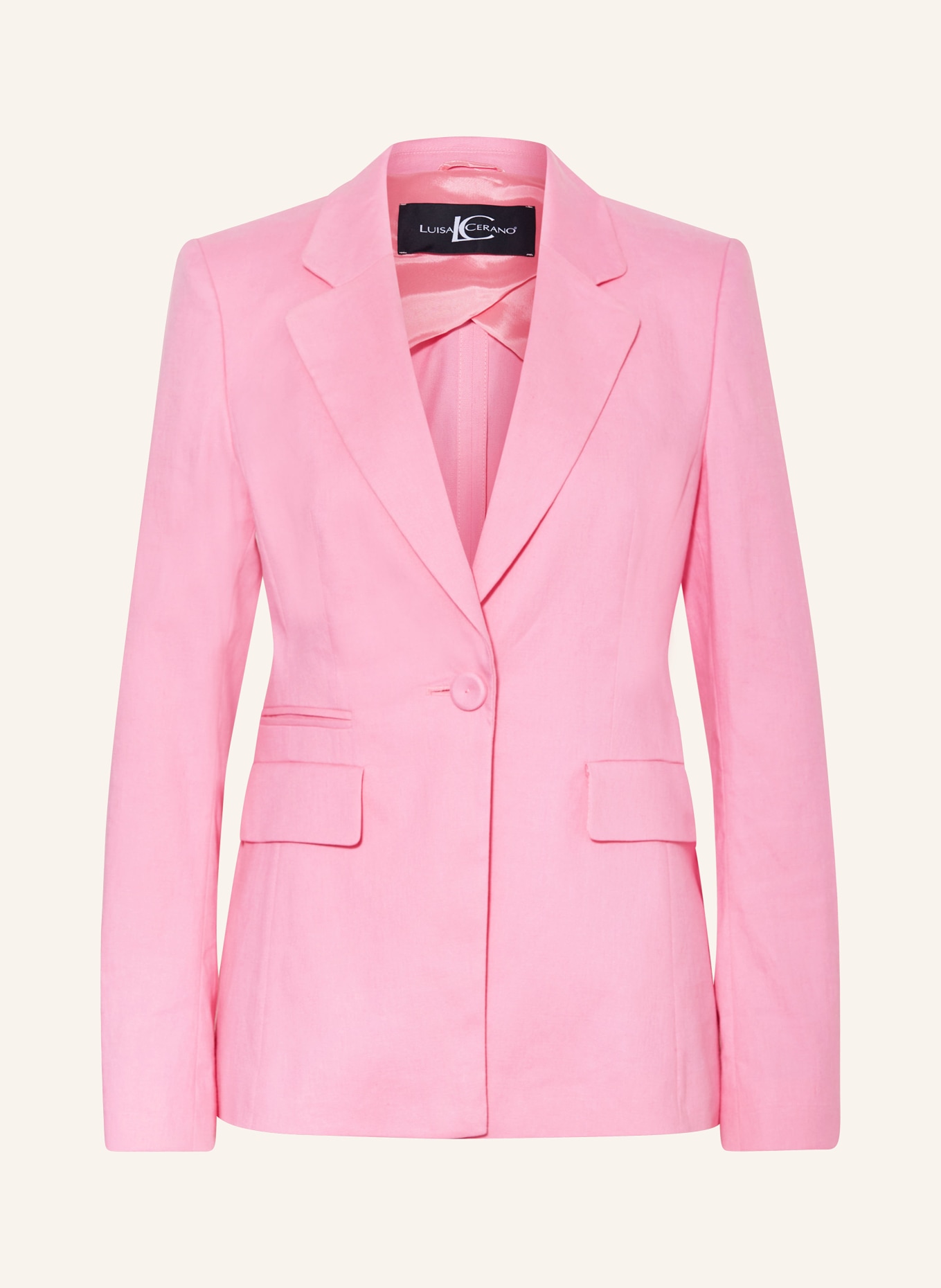 LUISA CERANO Blazer with linen, Color: PINK (Image 1)