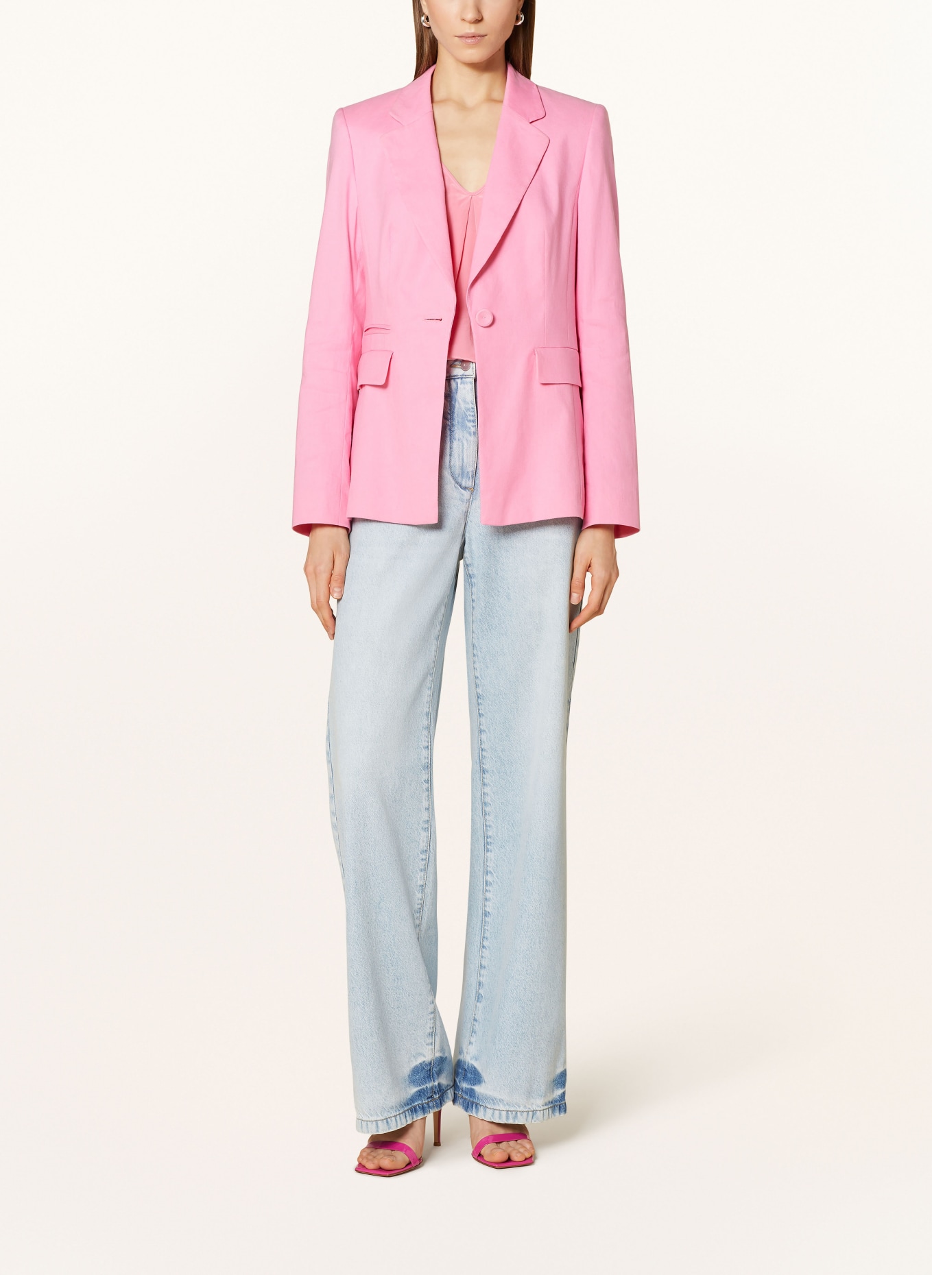 LUISA CERANO Blazer with linen, Color: PINK (Image 2)
