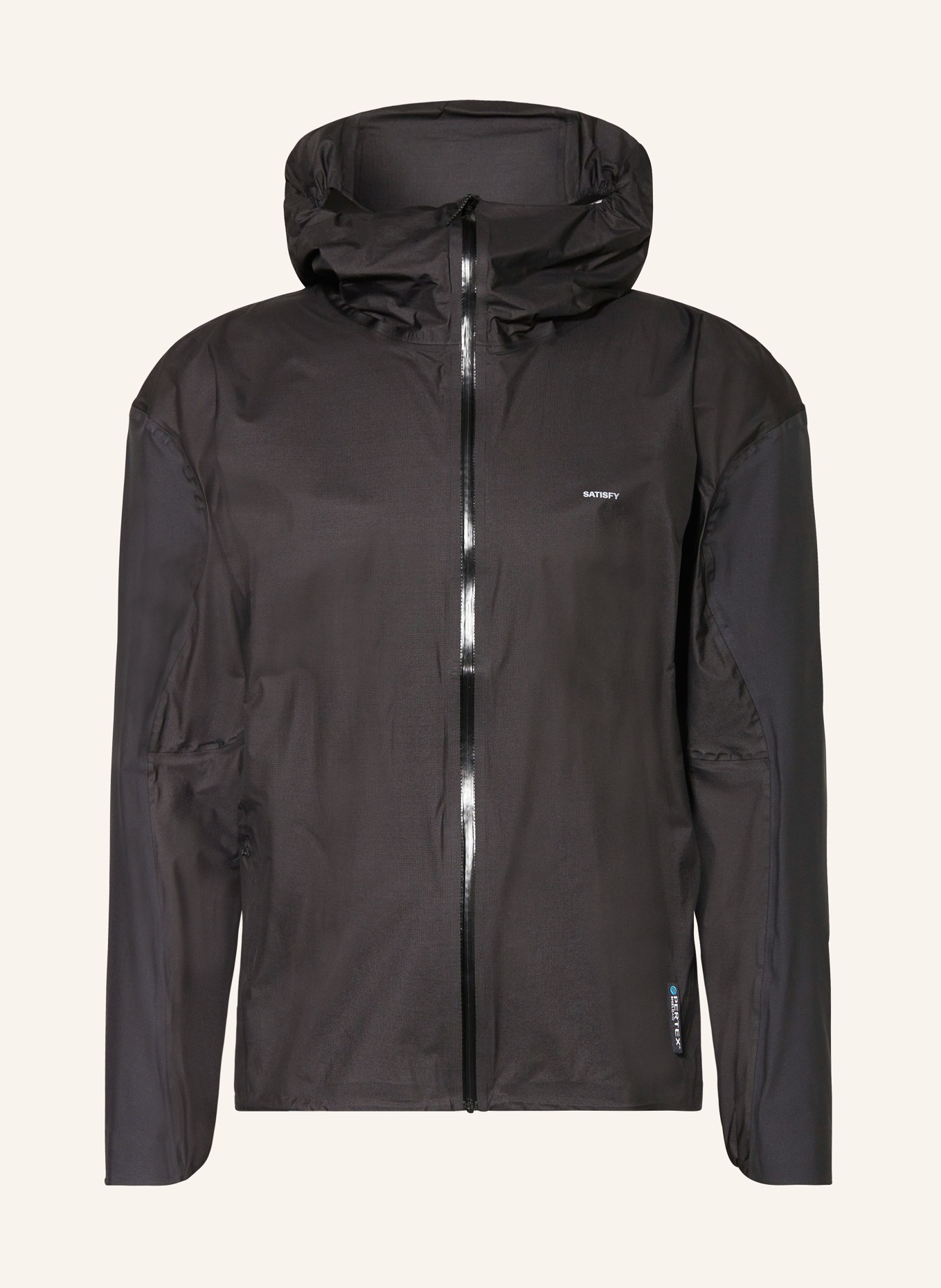 SATISFY Running jacket PERTEX® 3L FLY, Color: BLACK (Image 1)