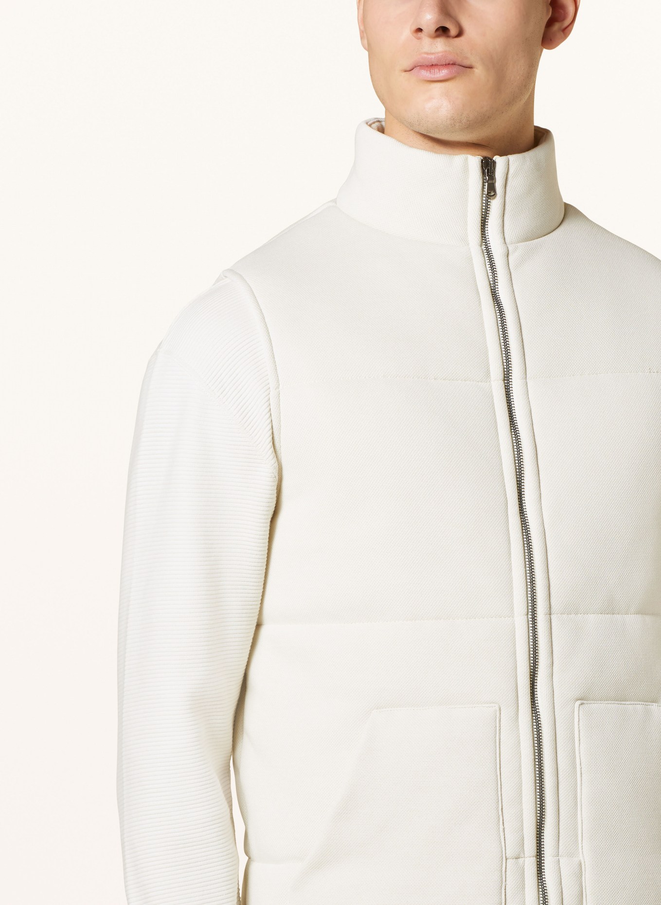 Juvia Quilted vest LEONICE, Color: CREAM (Image 4)