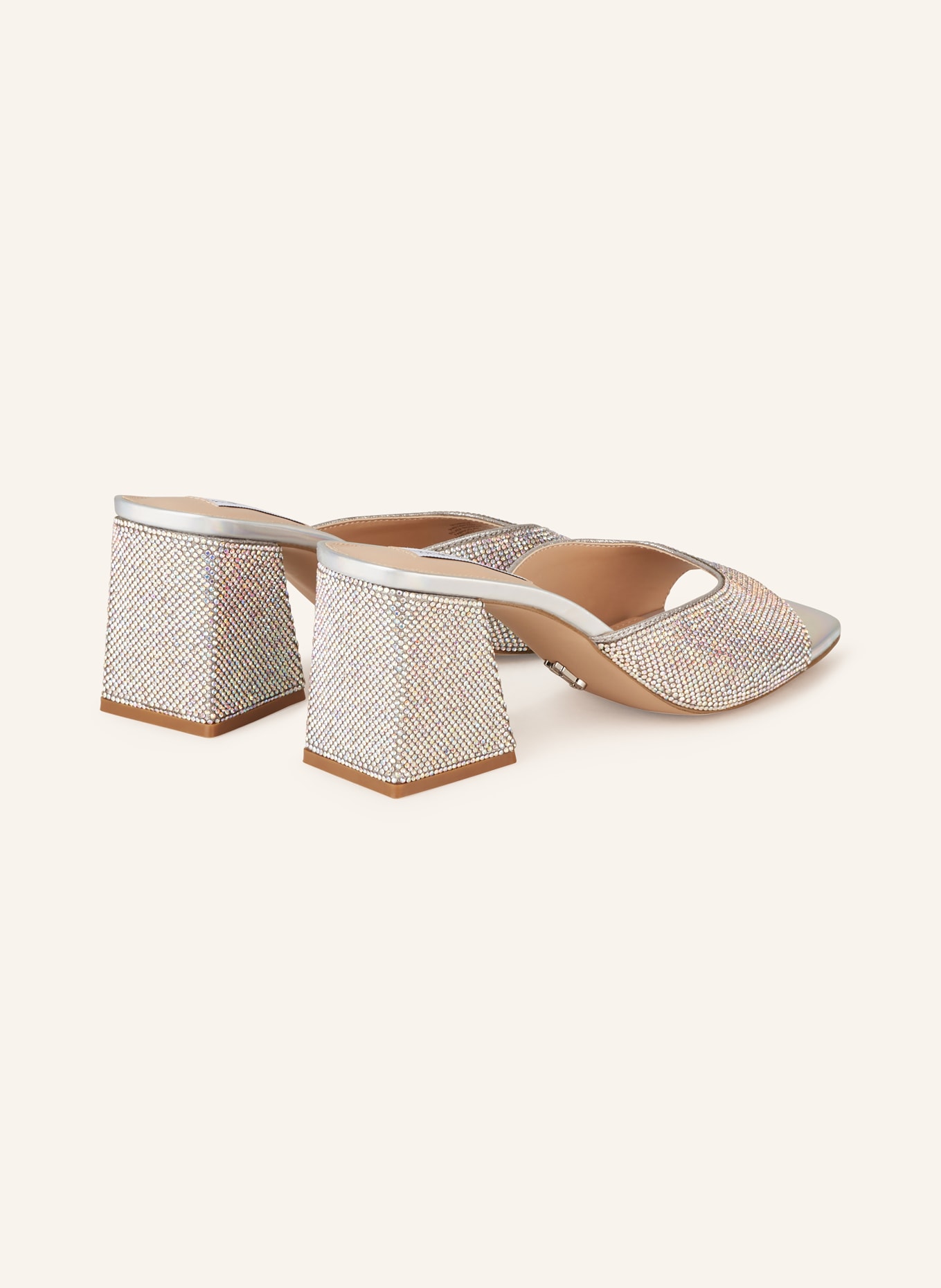 STEVE MADDEN Mules GLOWING-R with decorative gems, Color: SILVER (Image 2)