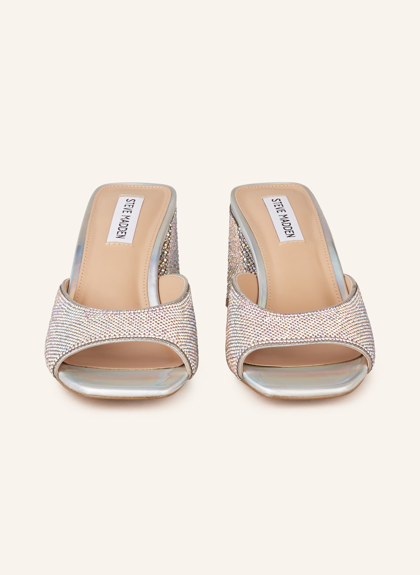 STEVE MADDEN Mules GLOWING-R with decorative gems, Color: SILVER (Image 3)