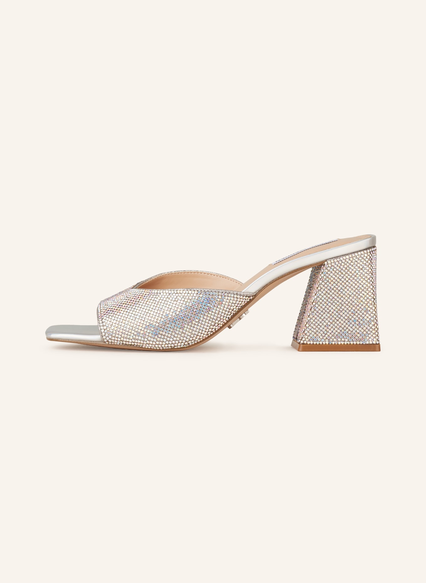 STEVE MADDEN Mules GLOWING-R with decorative gems, Color: SILVER (Image 4)