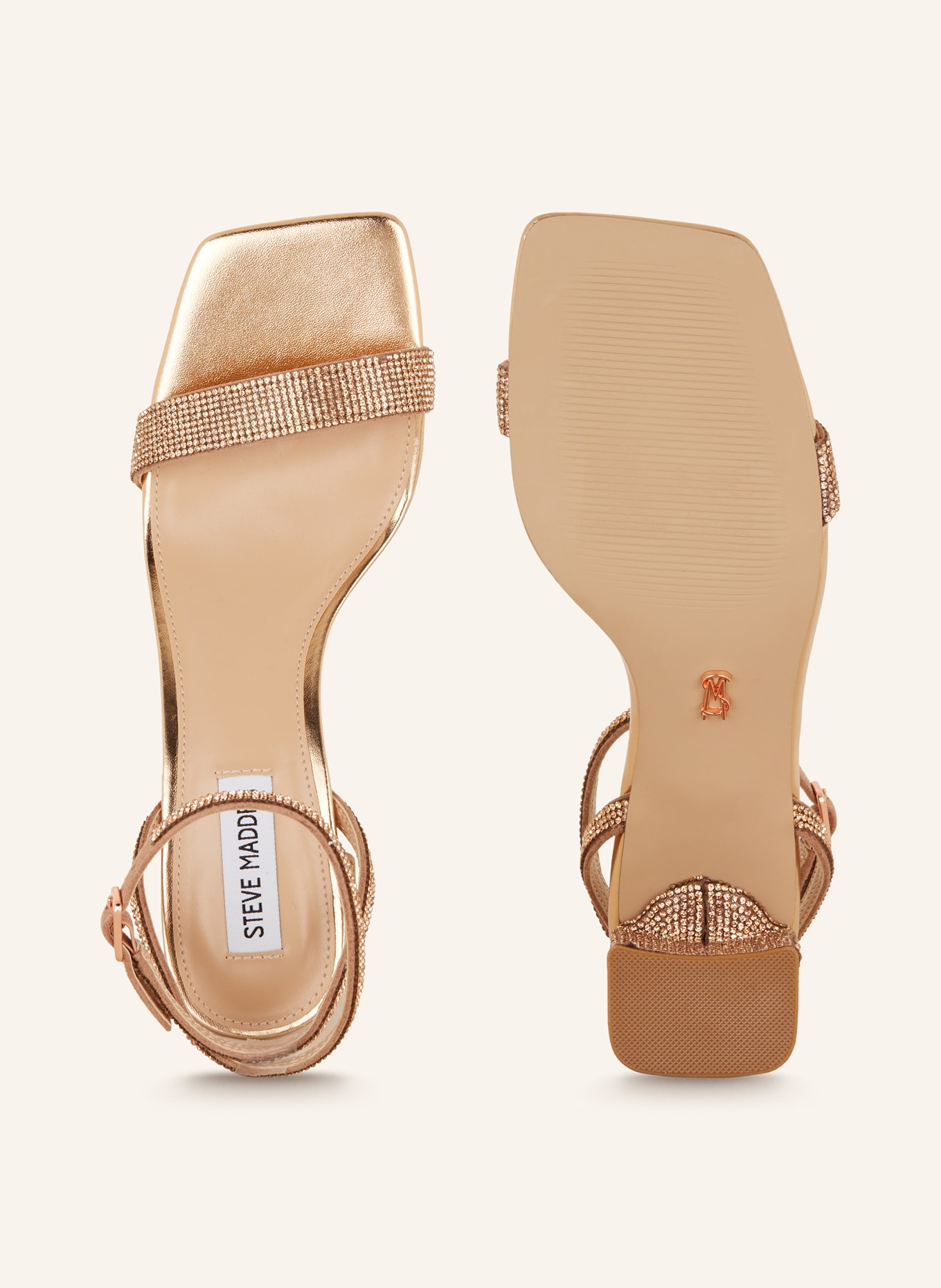 STEVE MADDEN Sandals LUXE-R with decorative gems, Color: ROSE GOLD (Image 5)