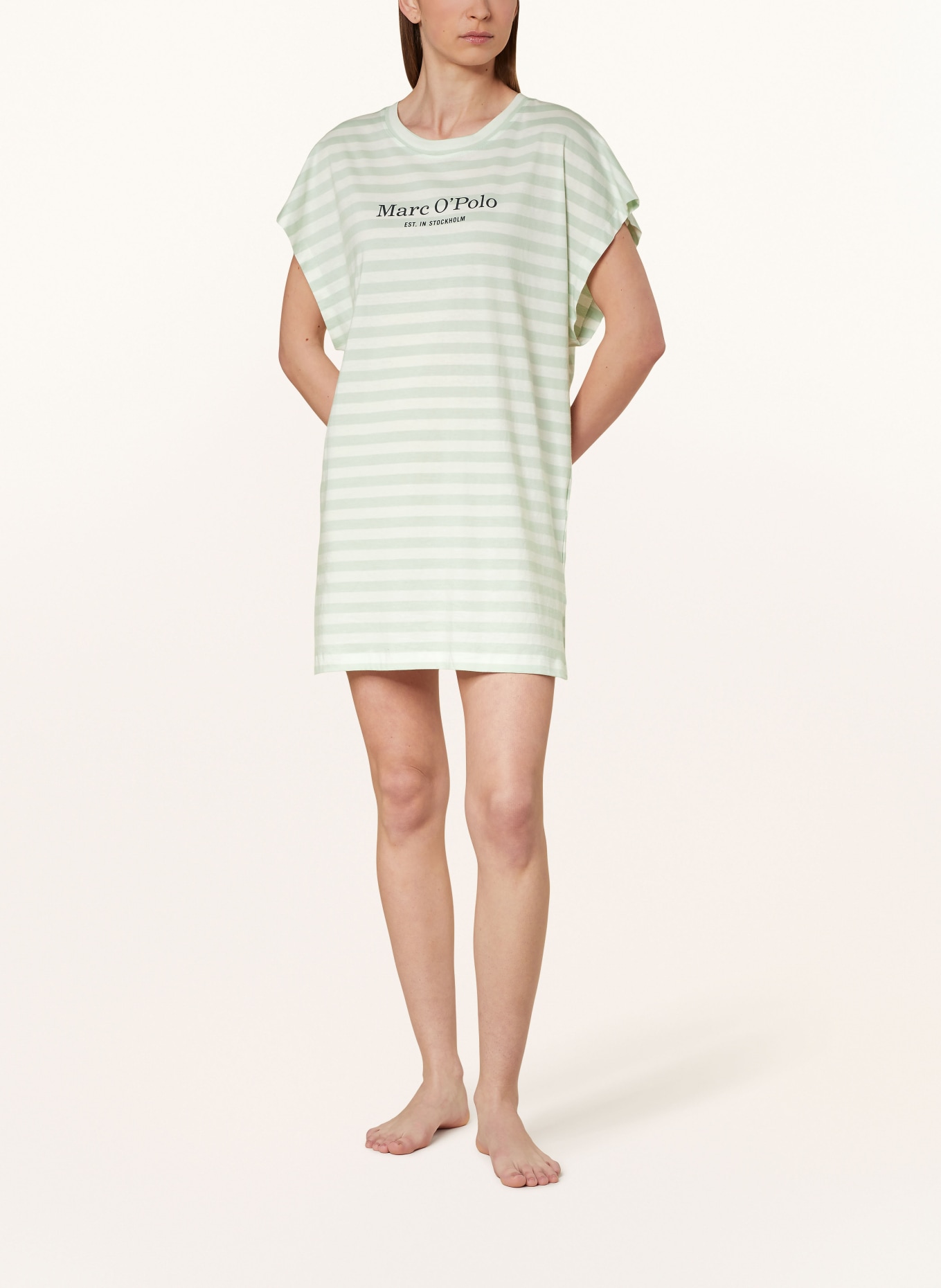 Marc O'Polo Nightgown, Color: MINT/ WHITE (Image 2)