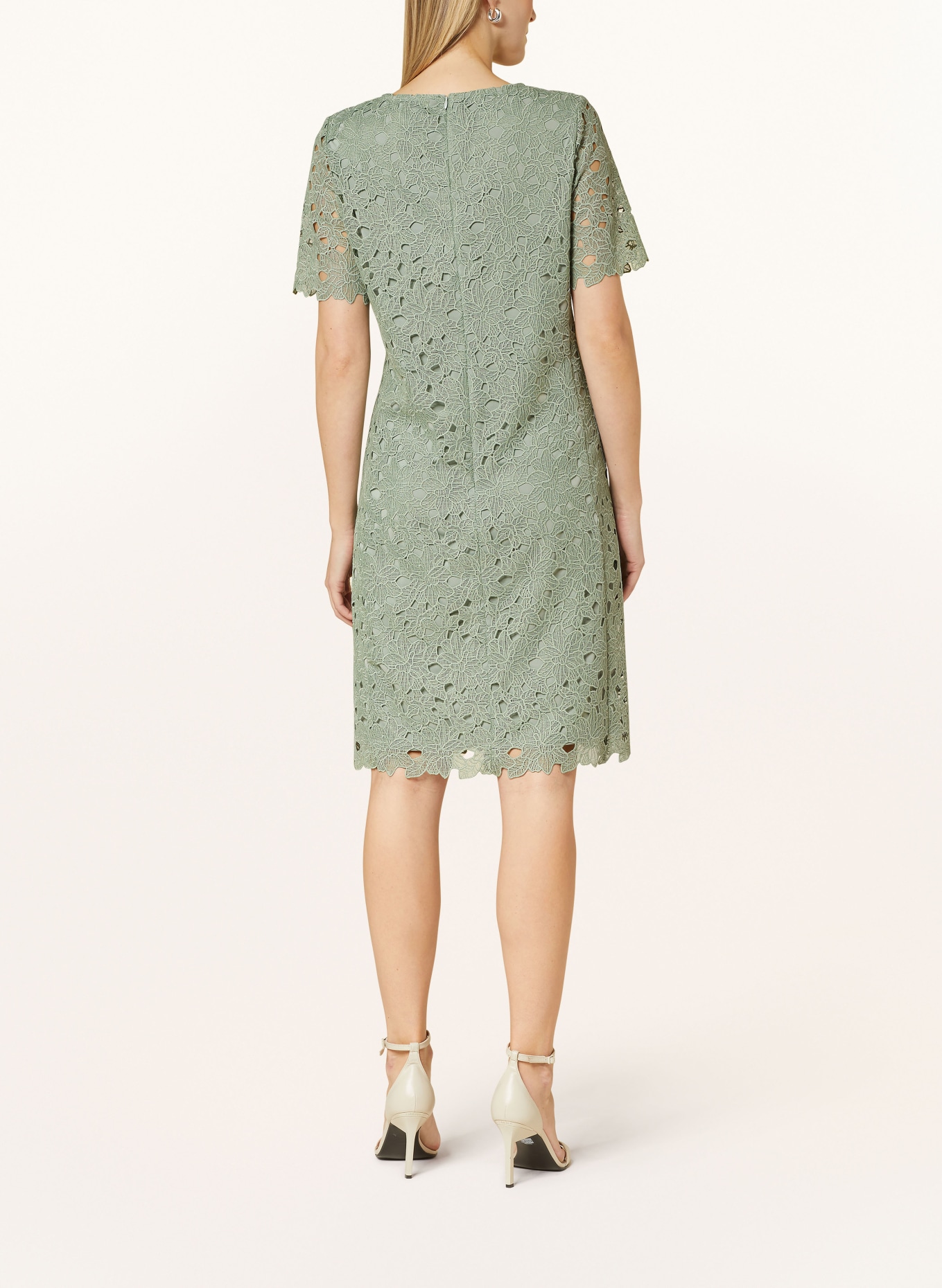 SWING Cocktail dress with lace, Color: LIGHT GREEN (Image 3)