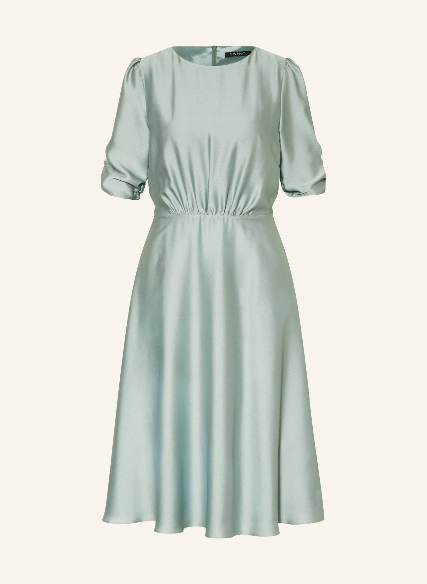 SWING Cocktail dress made of satin, Color: LIGHT GREEN (Image 1)