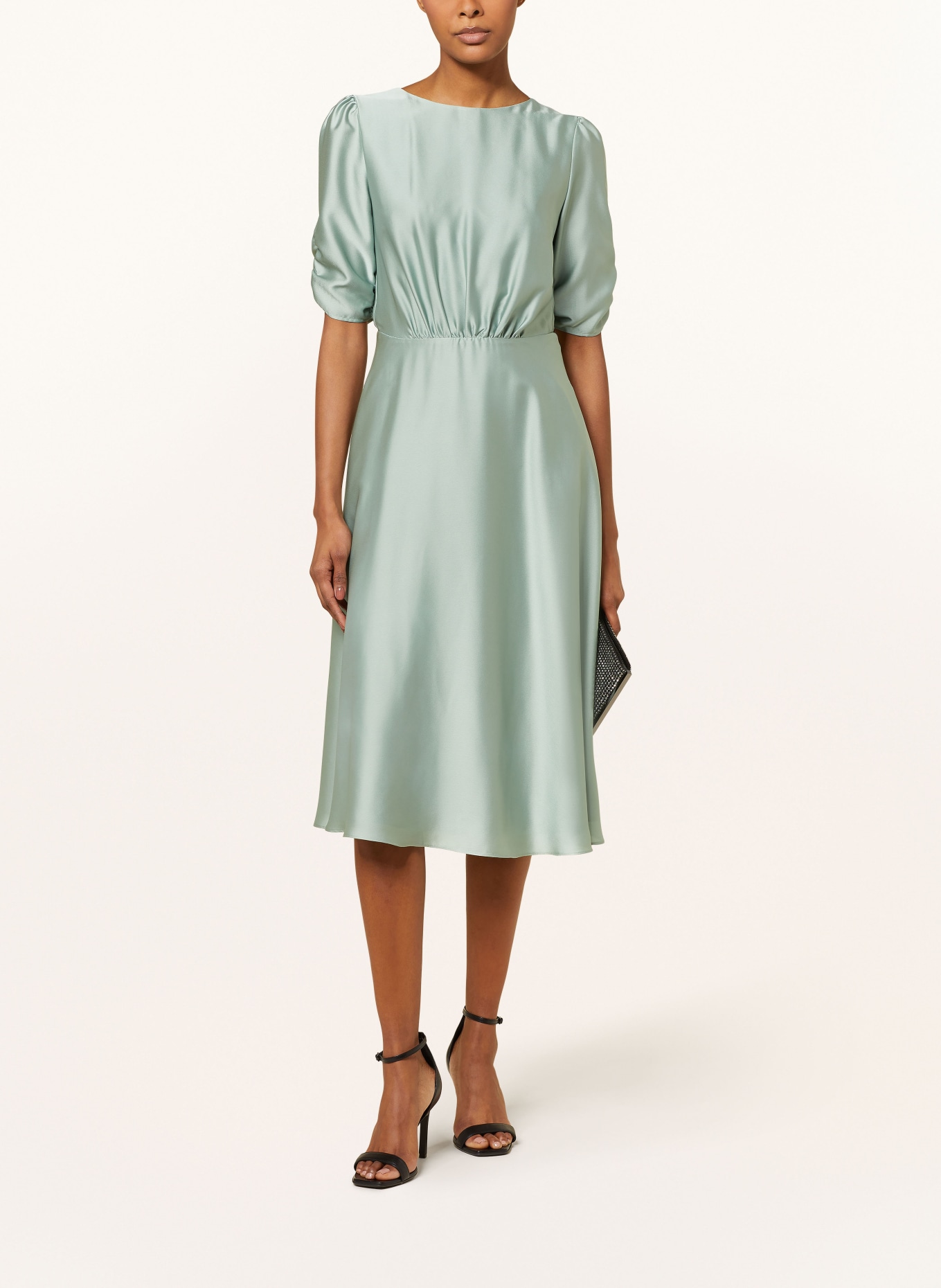 SWING Cocktail dress made of satin, Color: LIGHT GREEN (Image 2)