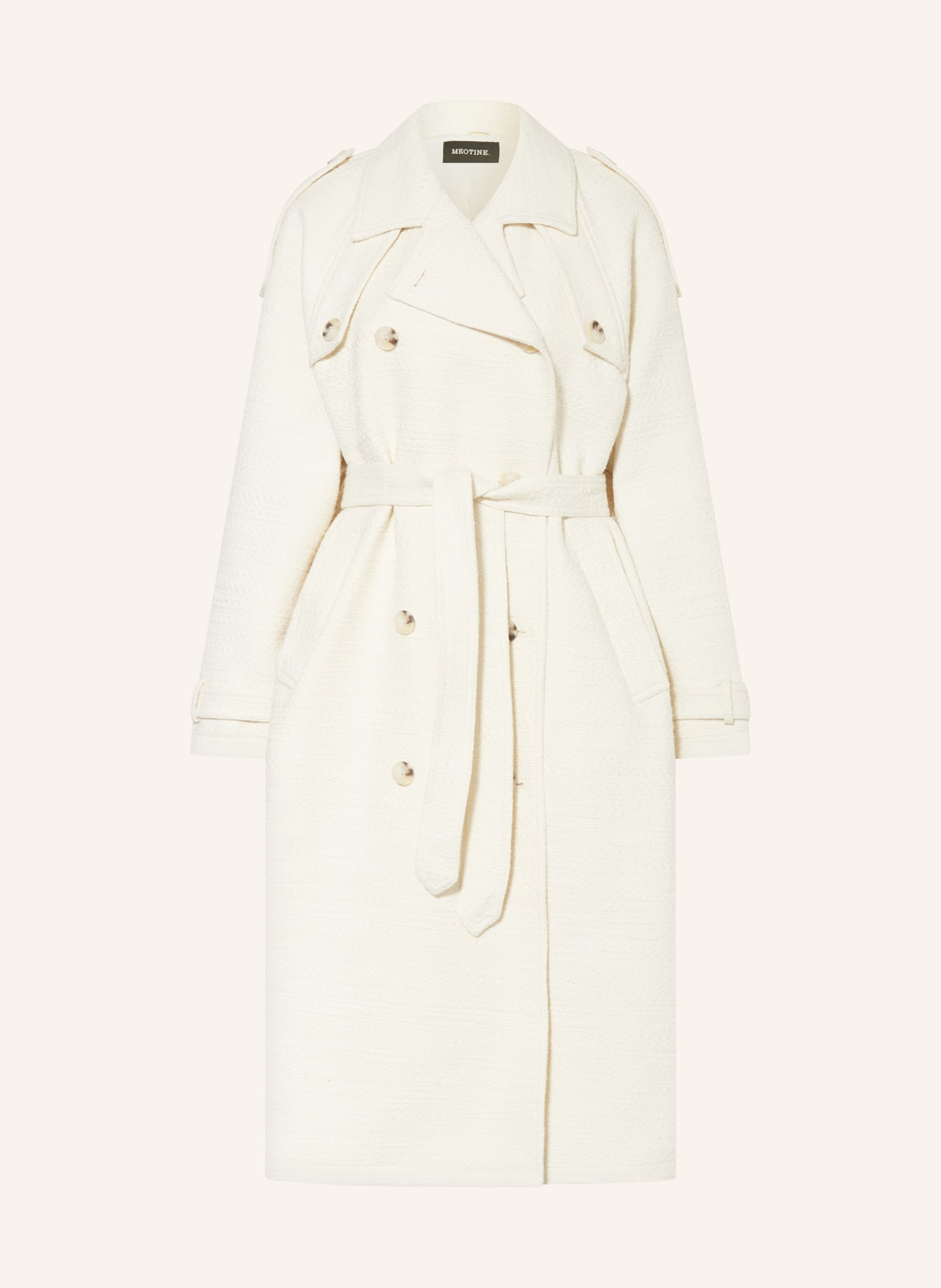 MEOTINE Trench coat BOBBY made of tweed, Color: CREAM (Image 1)
