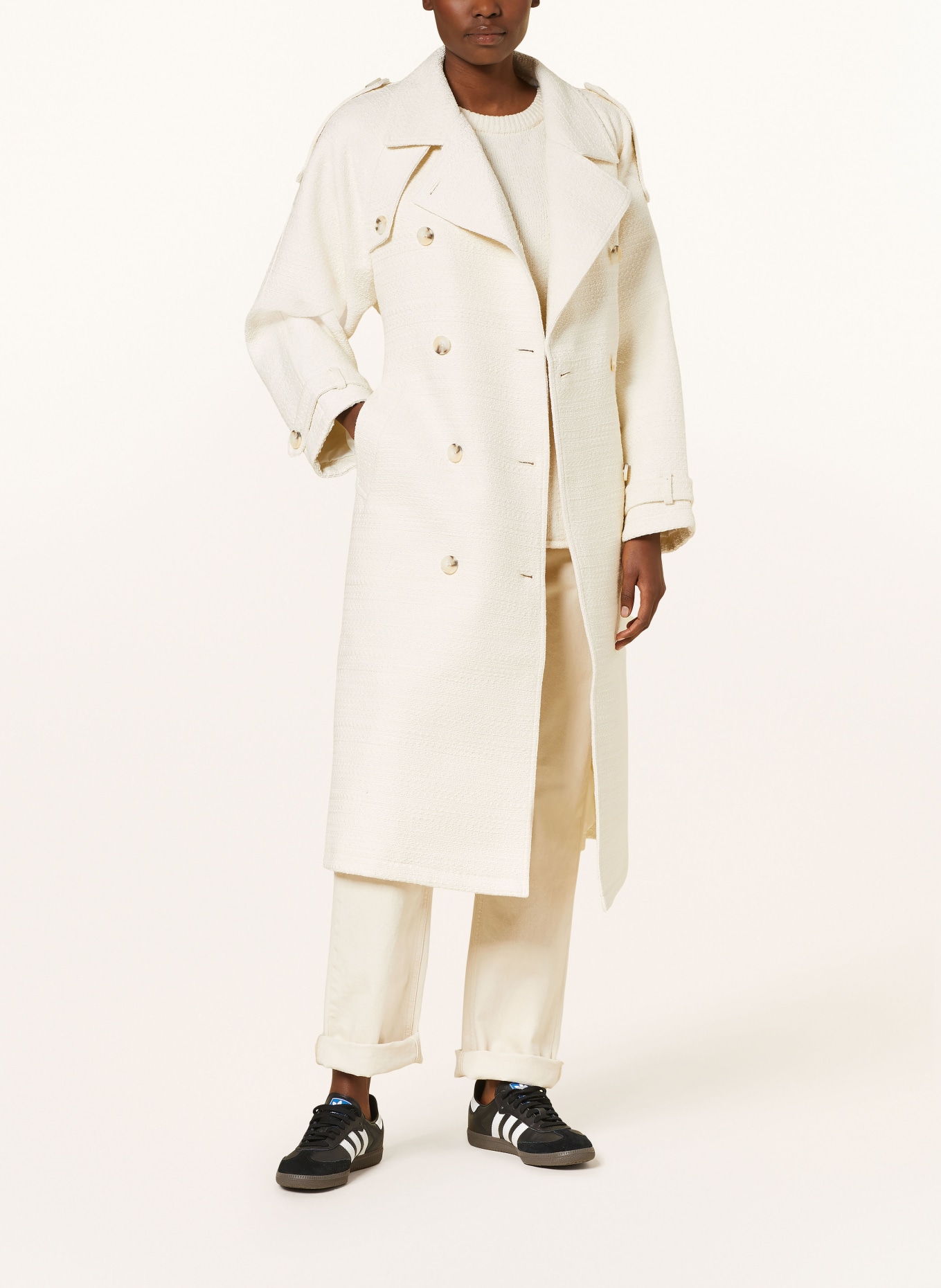 MEOTINE Trench coat BOBBY made of tweed, Color: CREAM (Image 2)