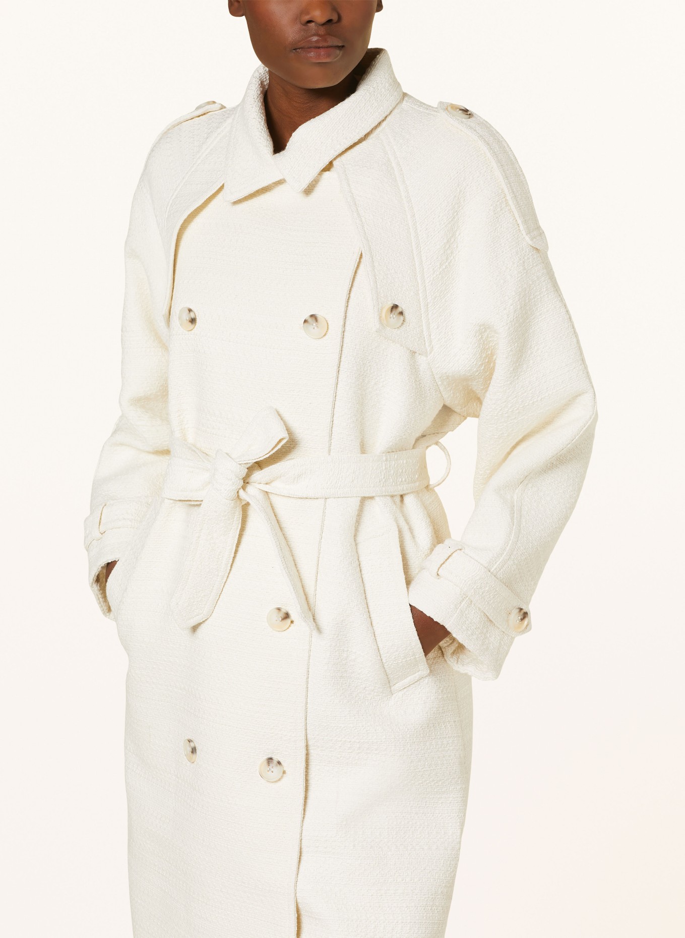 MEOTINE Trench coat BOBBY made of tweed, Color: CREAM (Image 4)