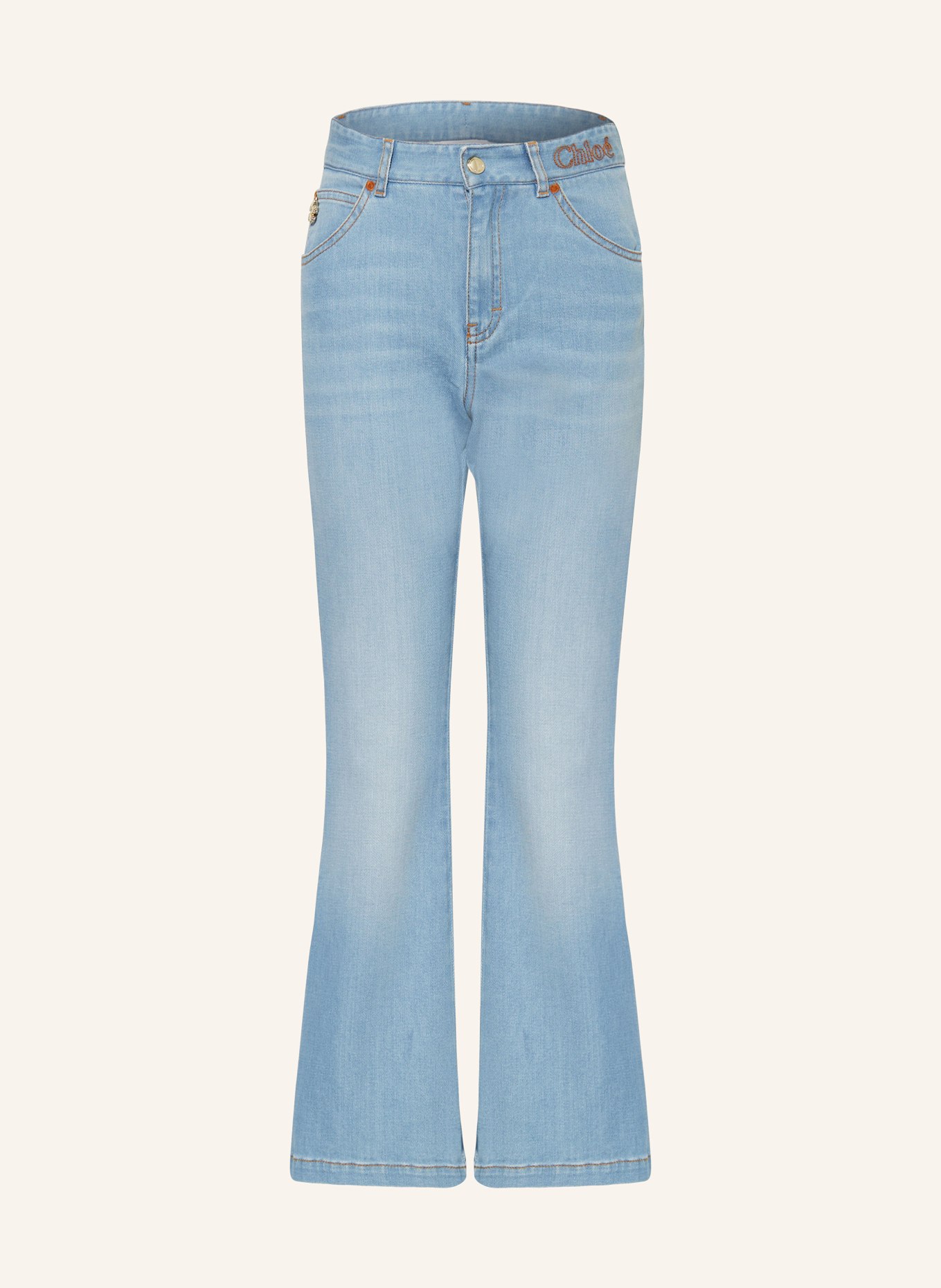 Chloé Jeans Flared Fit, Farbe: HELLBLAU (Bild 1)