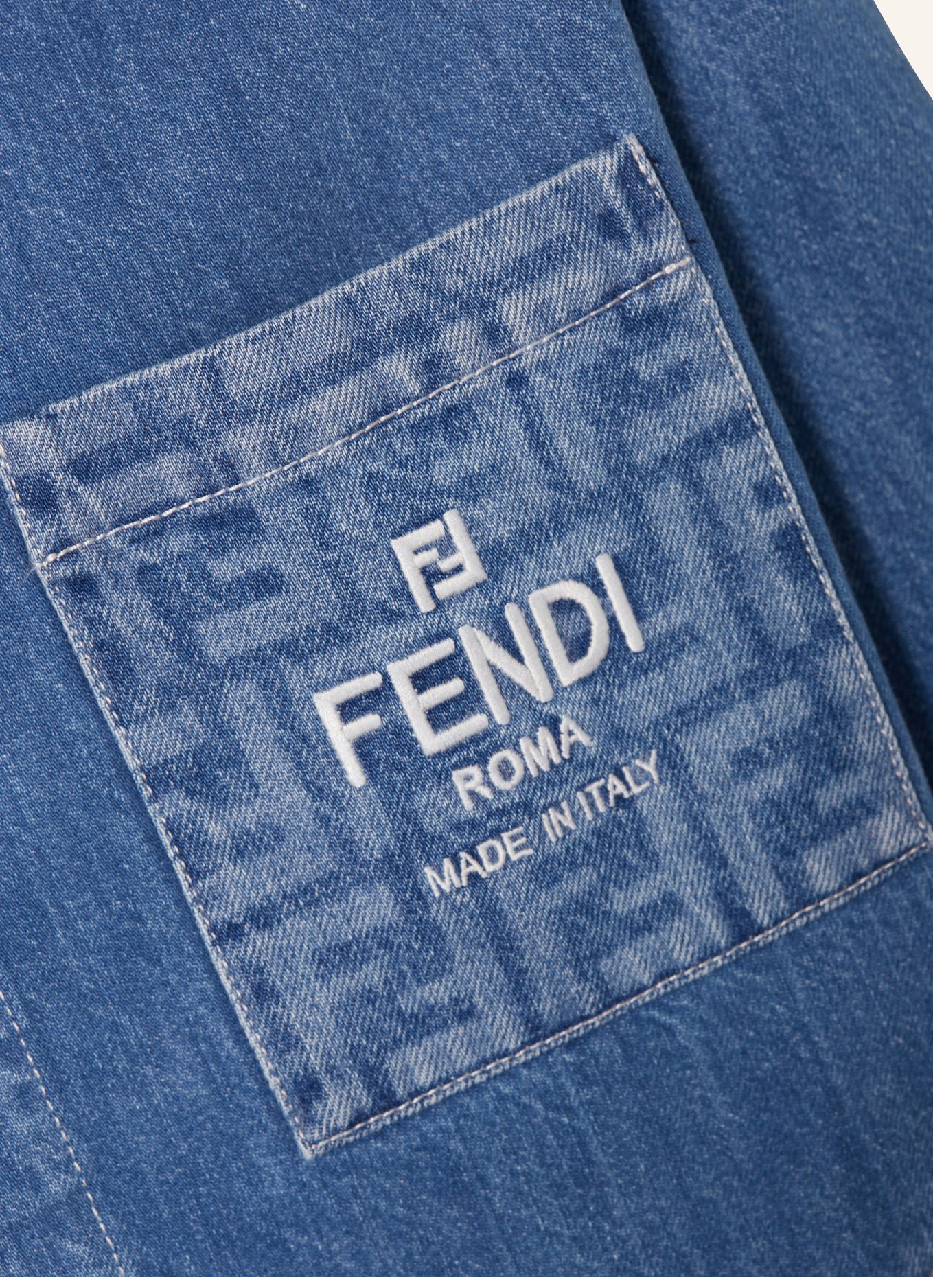 FENDI Overjacket z jeansu, Kolor: GRANATOWY (Obrazek 3)