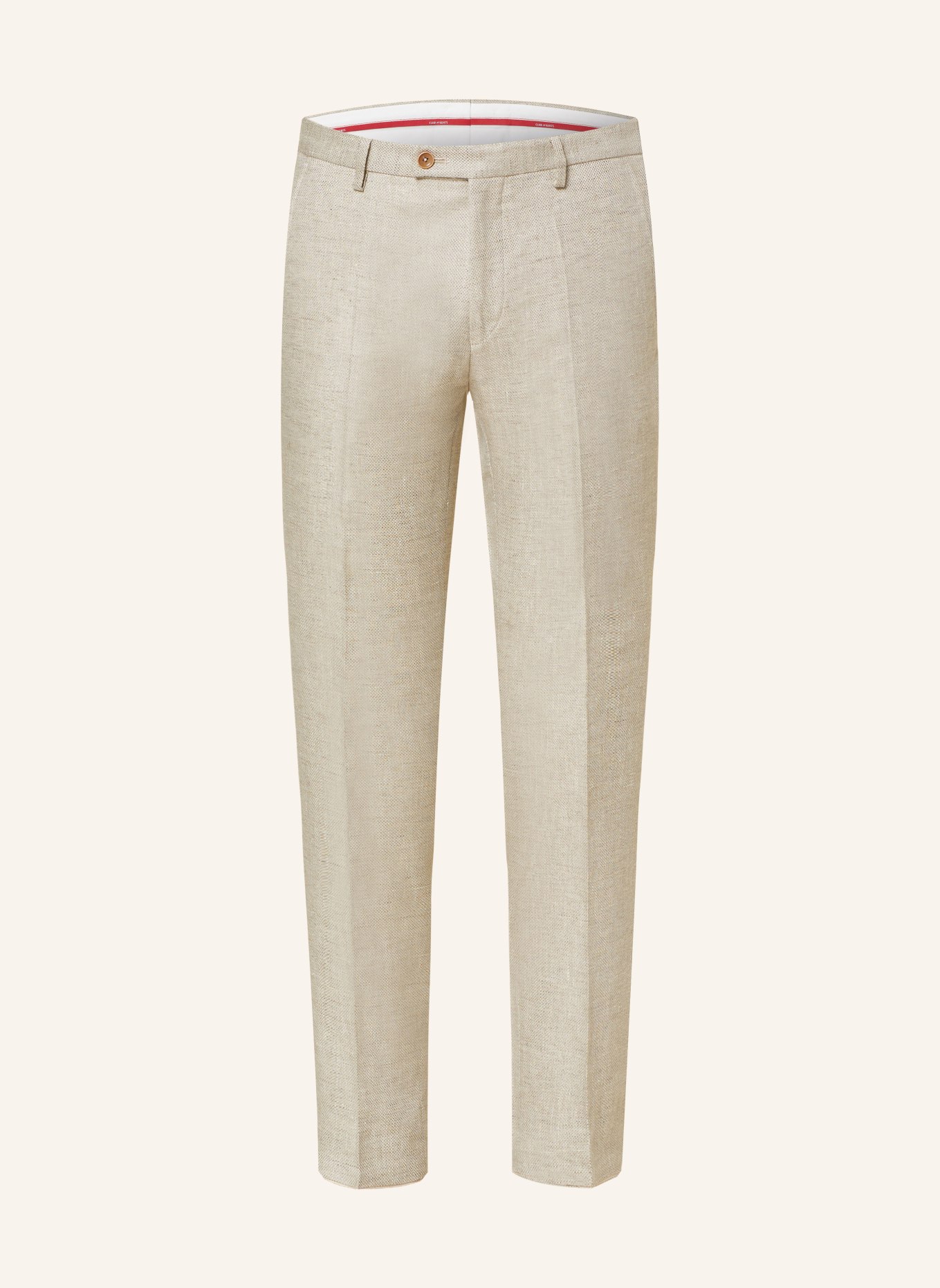 CG - CLUB of GENTS Suit trousers CG PACO slim fit with linen, Color: 21 beige hell (Image 1)