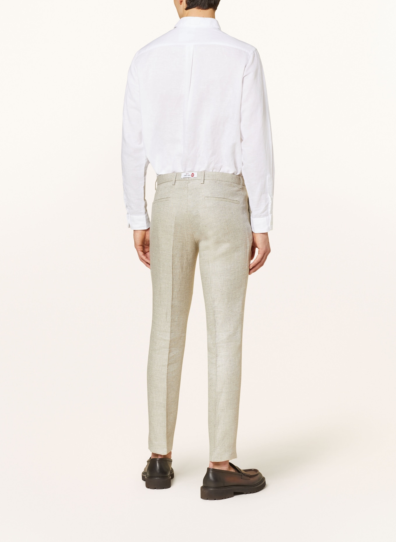 CG - CLUB of GENTS Suit trousers CG PACO slim fit with linen, Color: 21 beige hell (Image 4)