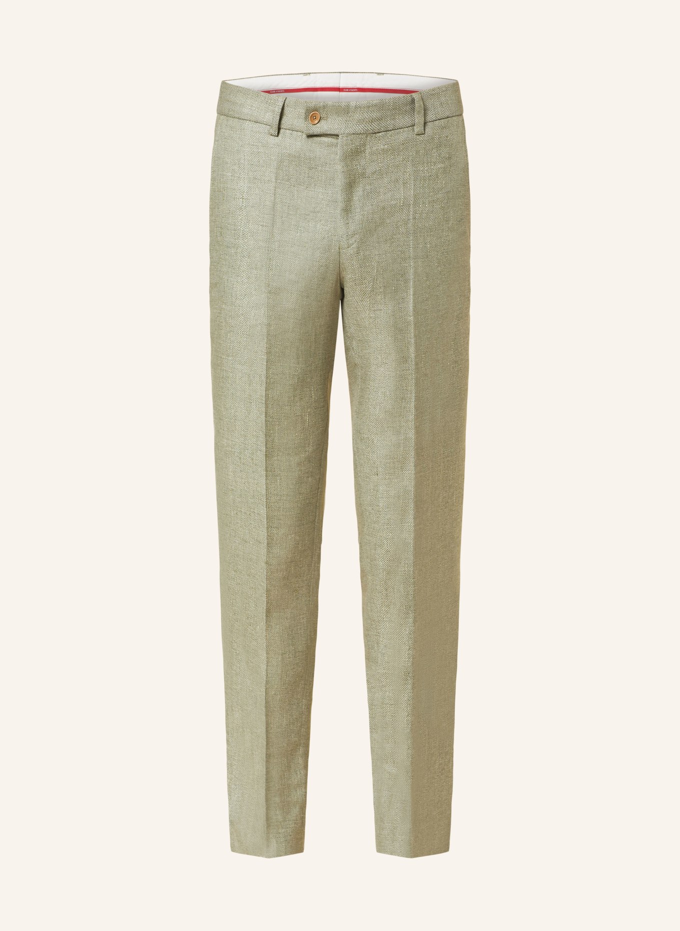 CG - CLUB of GENTS Suit trousers CG PACO slim fit with linen, Color: 52 gruen mittel (Image 1)
