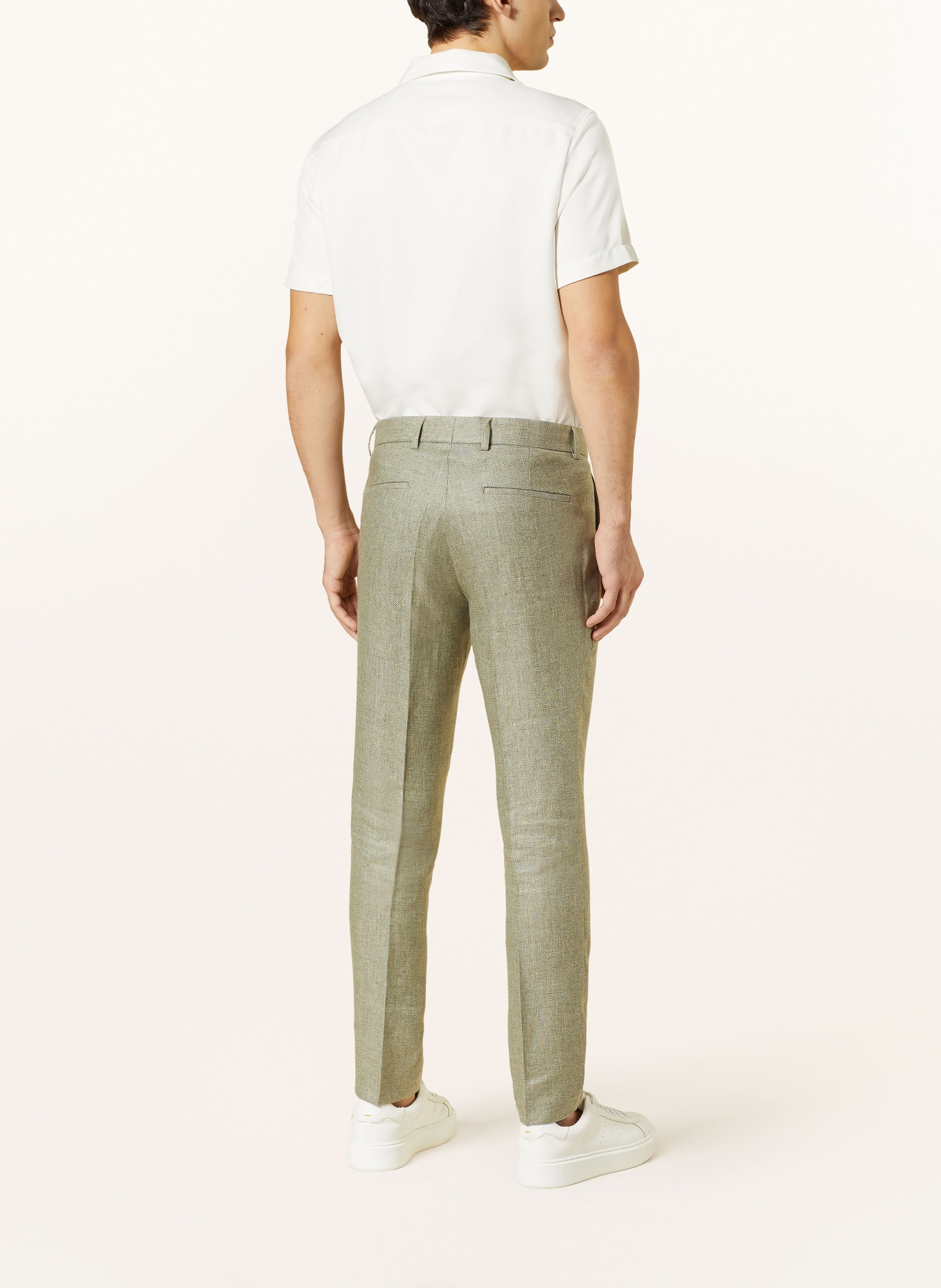 CG - CLUB of GENTS Suit trousers CG PACO slim fit with linen, Color: 52 gruen mittel (Image 4)