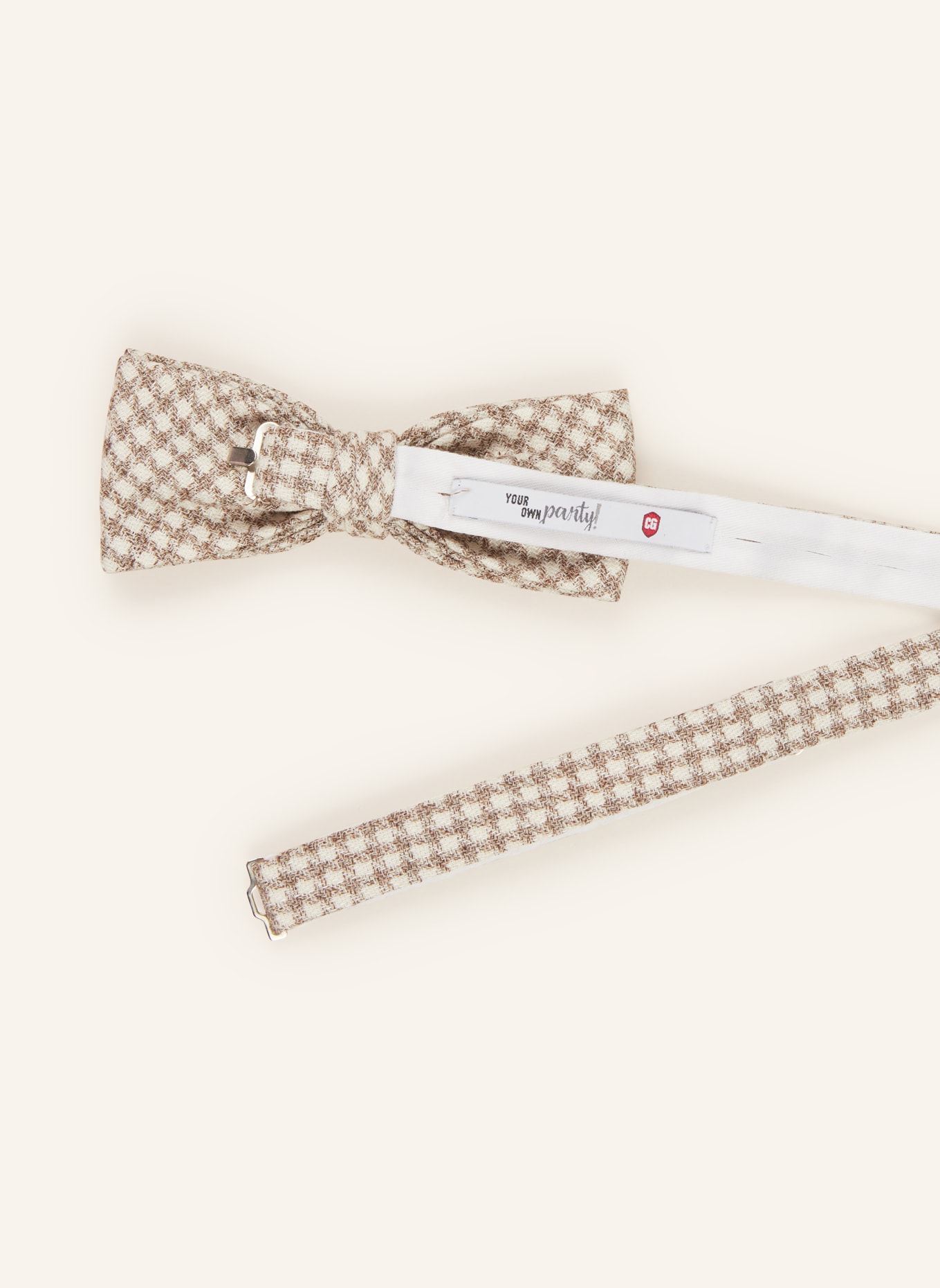 CG - CLUB of GENTS Set CG PIXTON: Bow tie and pocket square, Color: BROWN/ WHITE (Image 3)
