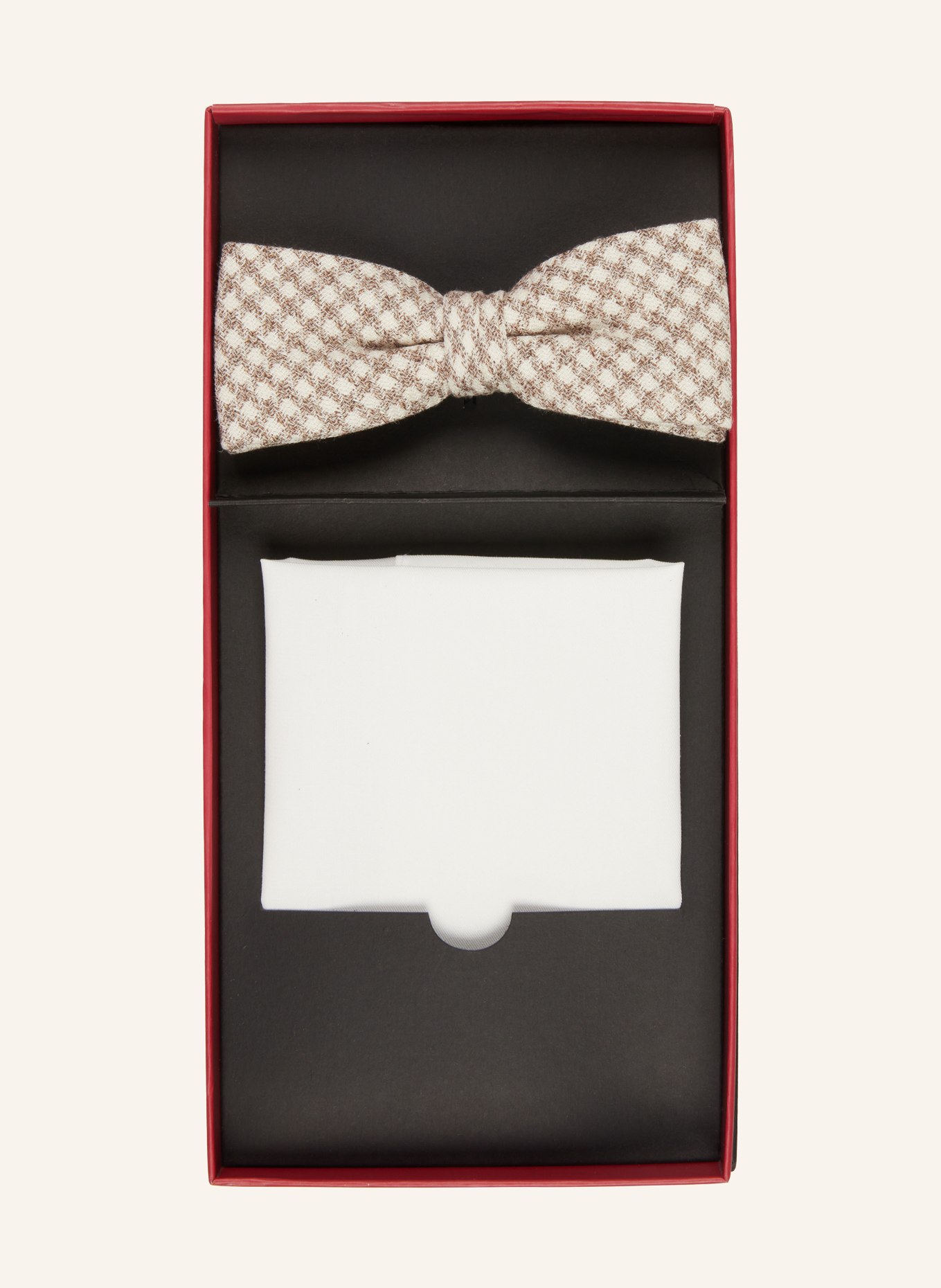 CG - CLUB of GENTS Set CG PIXTON: Bow tie and pocket square, Color: BROWN/ WHITE (Image 5)