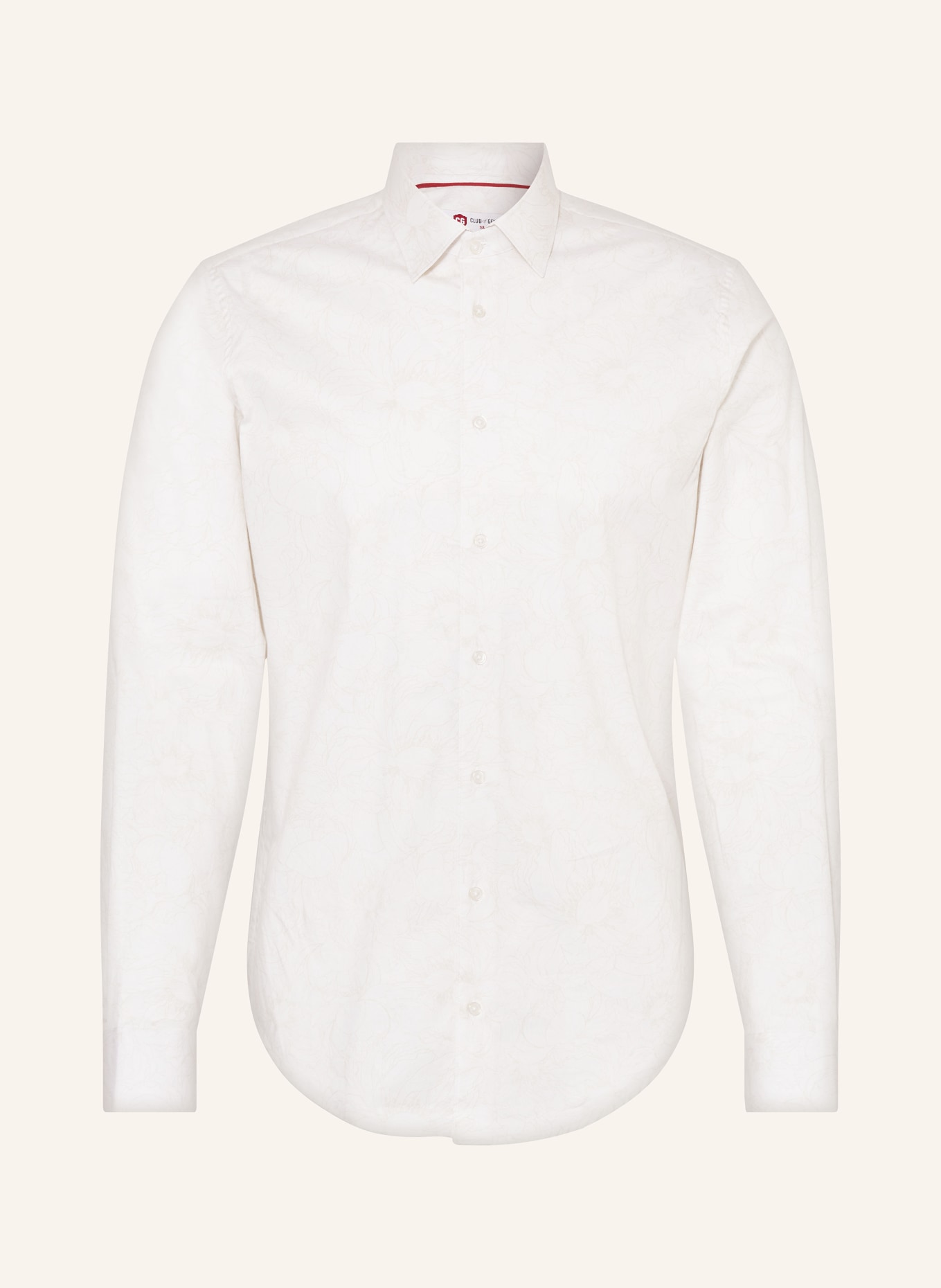 CG - CLUB of GENTS Shirt slim fit with detachable collar, Color: ECRU (Image 1)